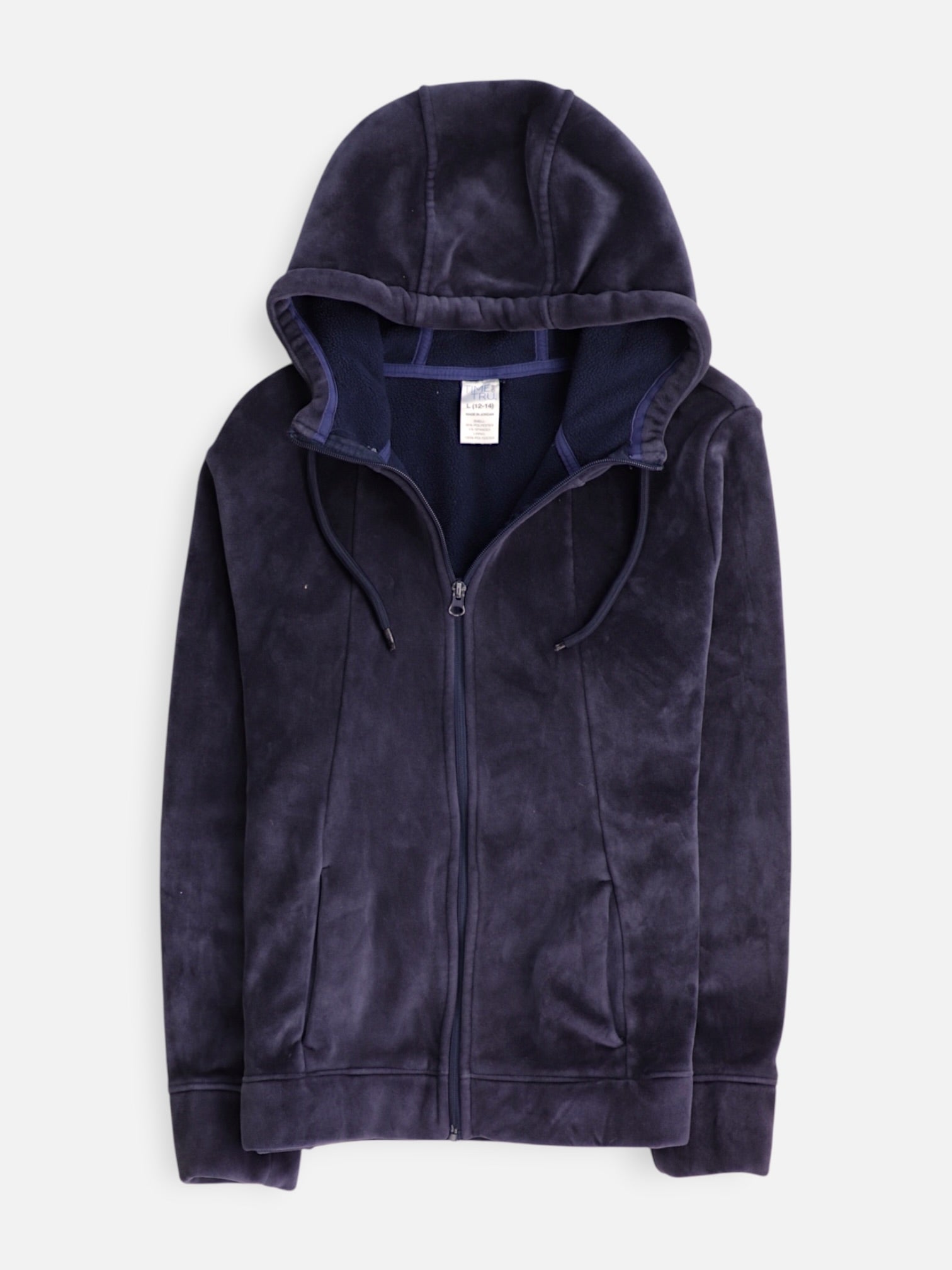 TIME THRU Sudadera Hoodie Basic - Mujer - Large