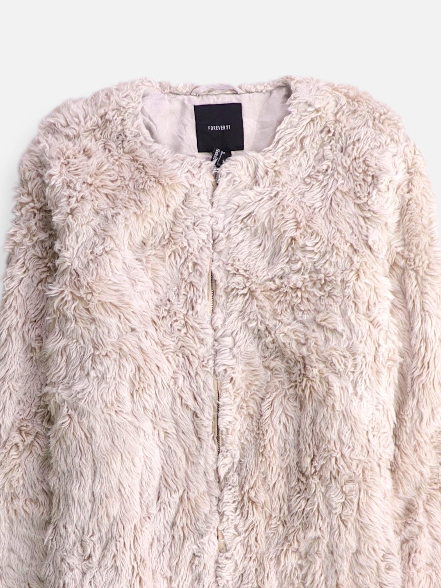 Forever 21 Chaqueta Casual Teddy - Mujer - Small