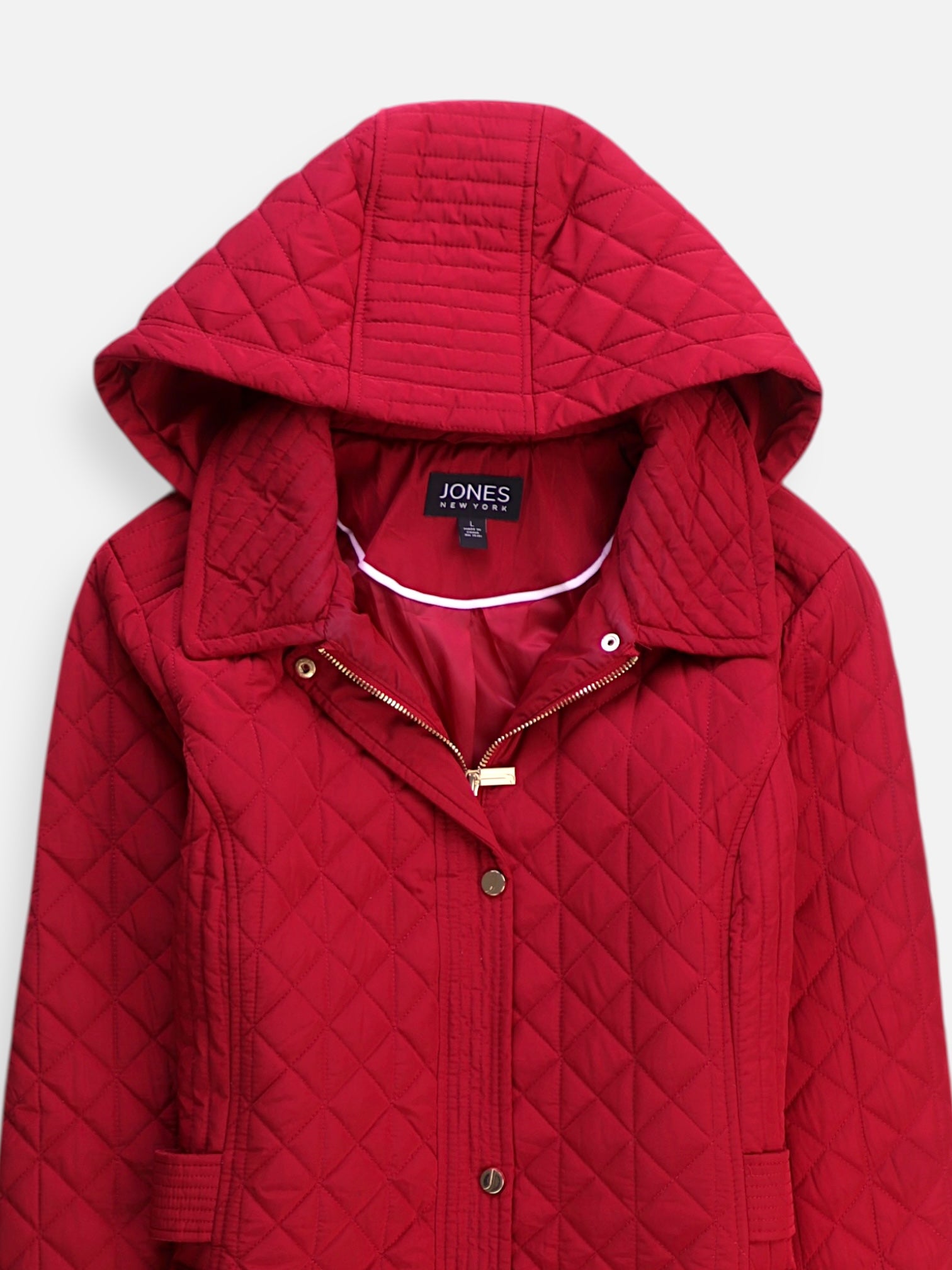 JONES NEW YORK Chaqueta Puffer Impermeable - Mujer - Large