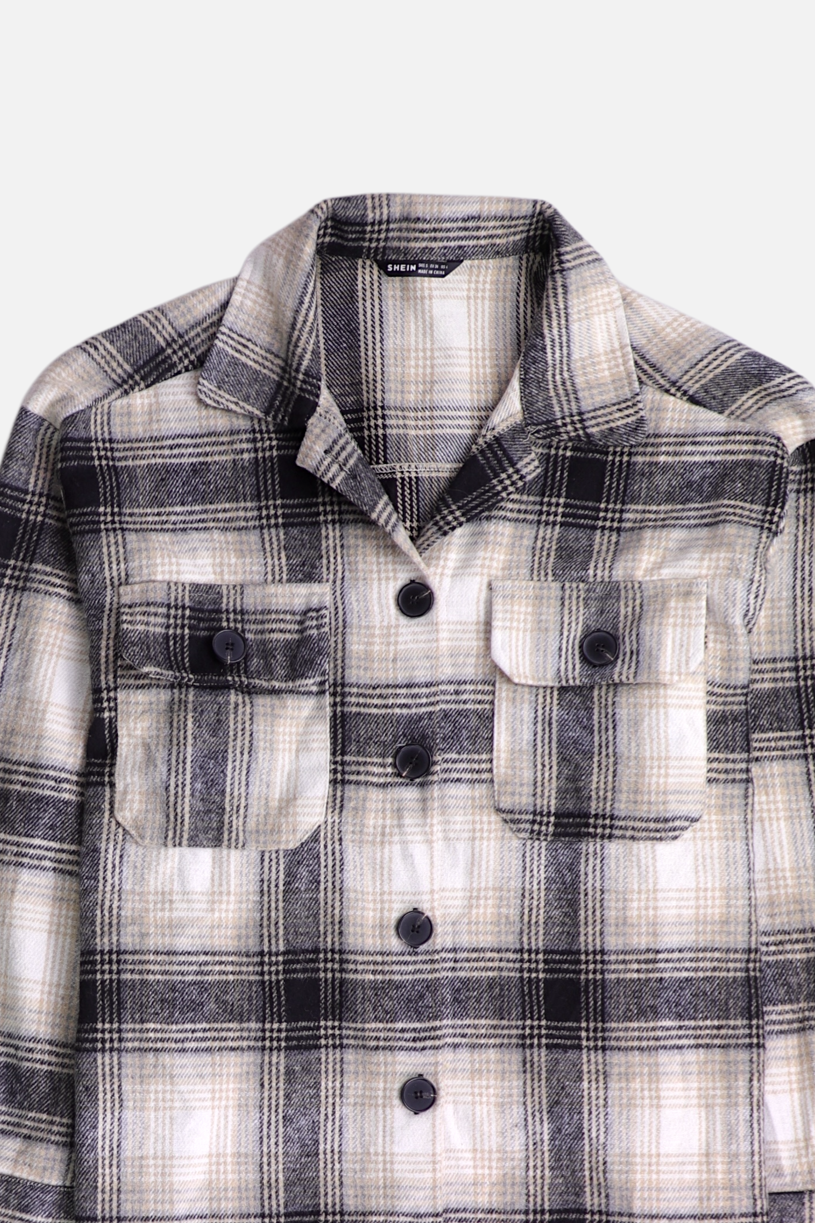 SHEIN Chaqueta Sobrecamisa Color Block - Mujer - Small