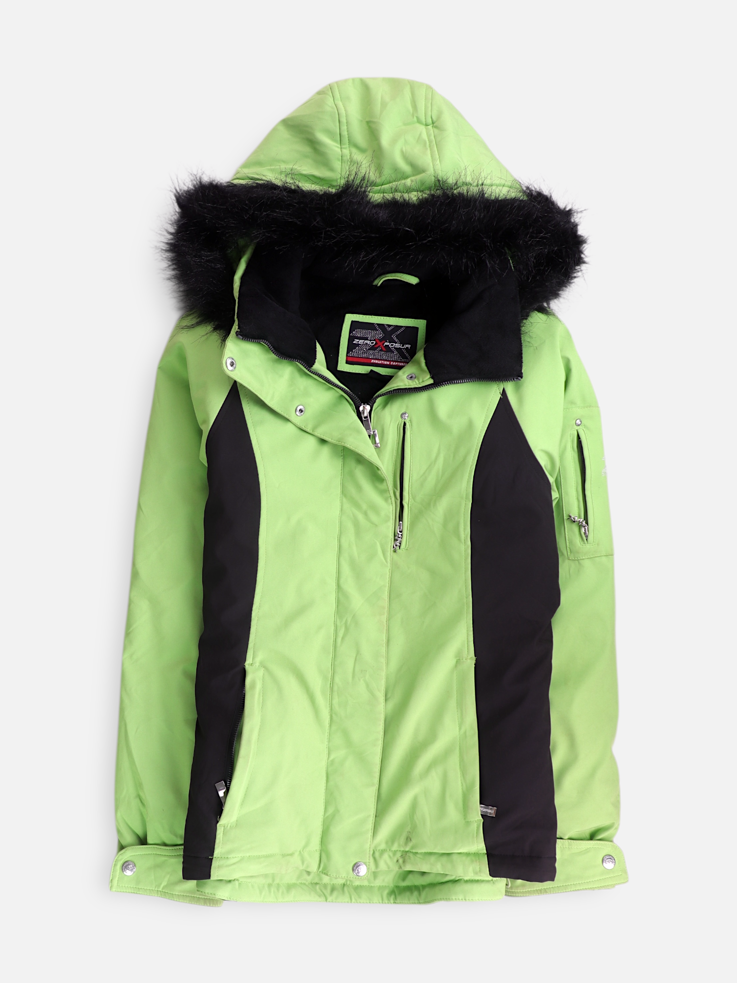 ZERO X POSUR Chaqueta Impermeable Color Block - Mujer - Small