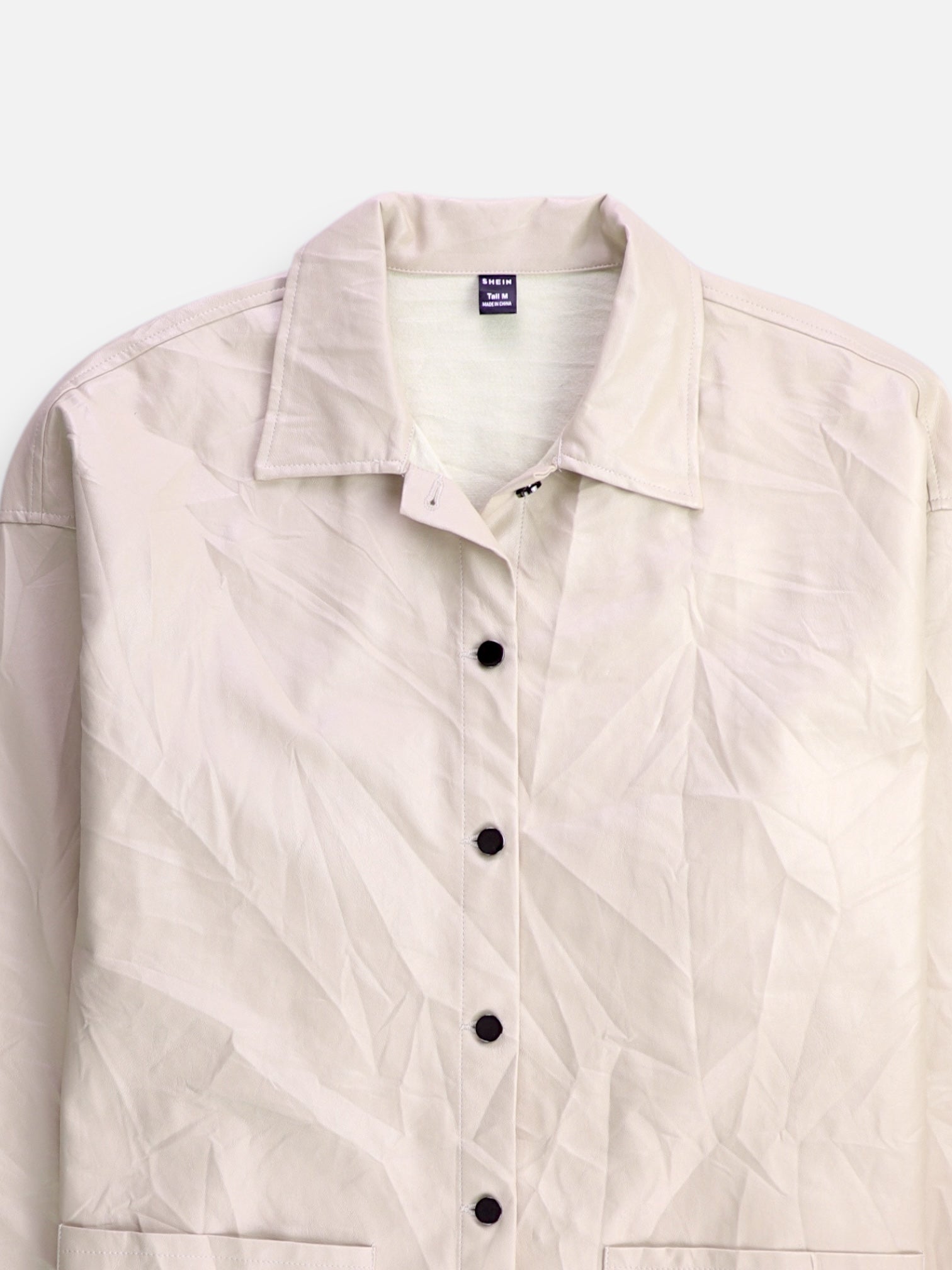 SHEIN Chaqueta Sobrecamisa Cuero - Mujer - Medium