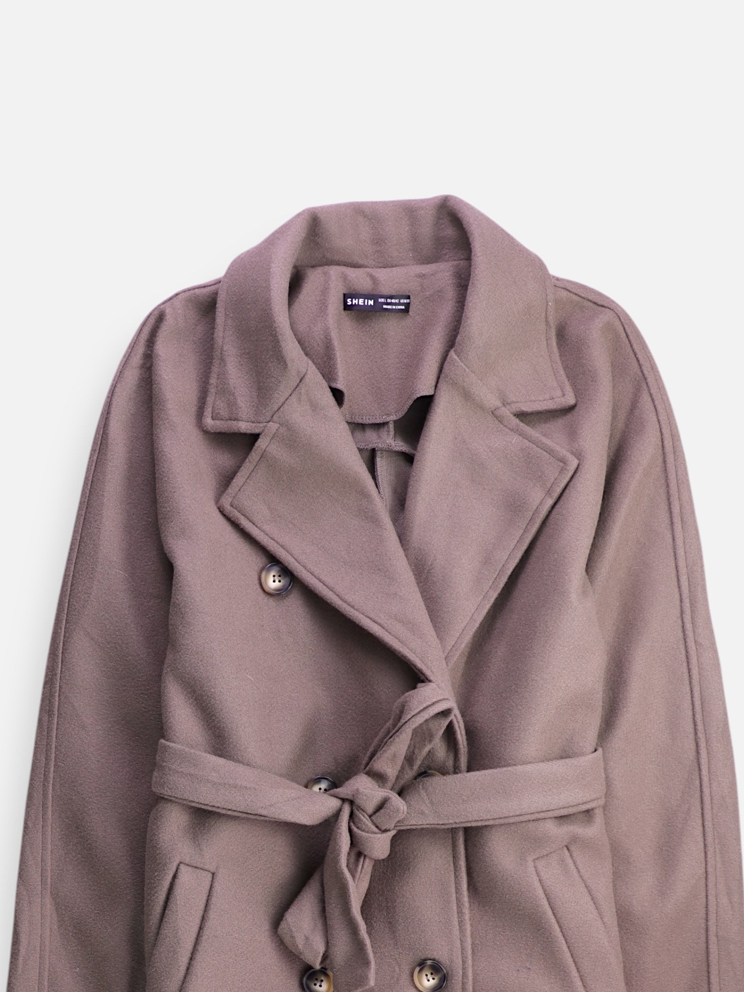 SHEIN Abrigo Trench Coat Casual - Mujer - Large