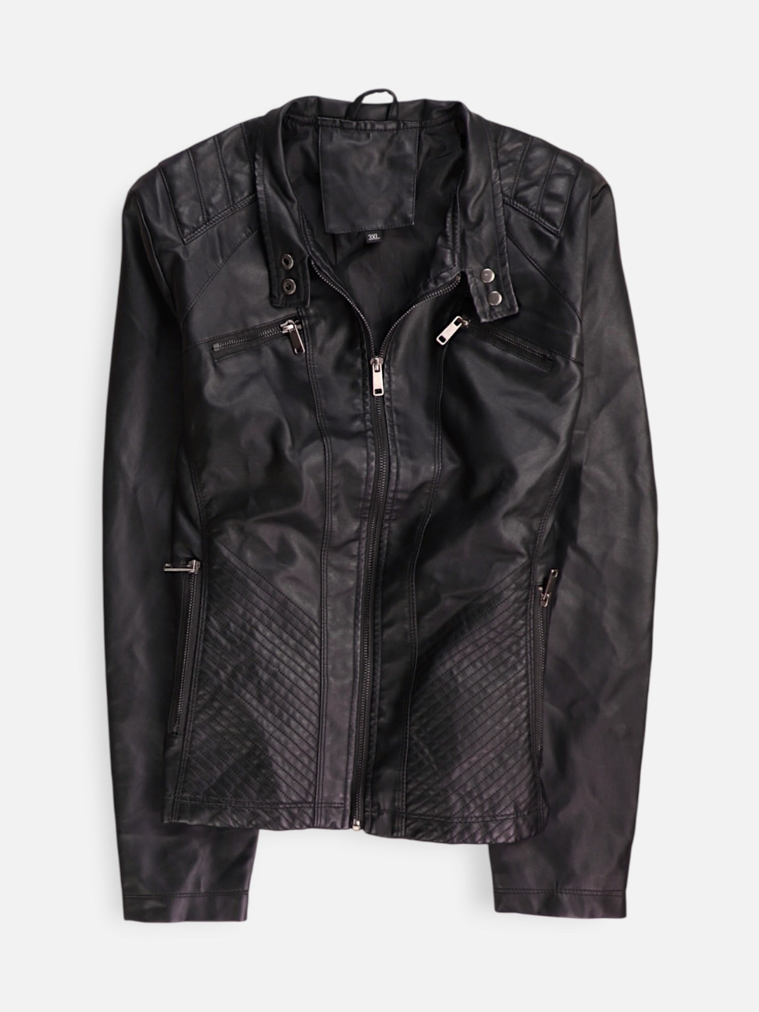Chaqueta Motera Cuero - Mujer - 3XL