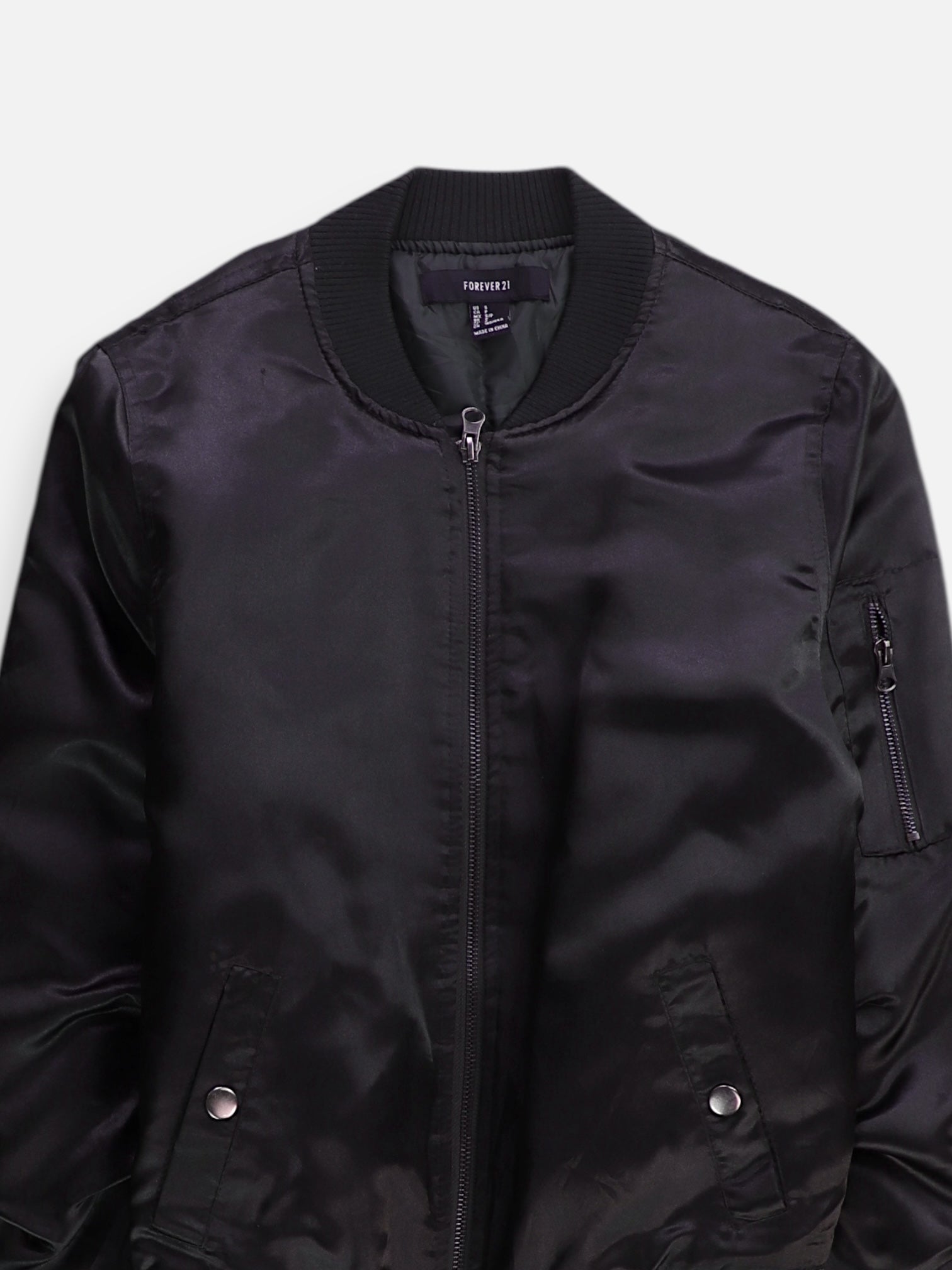 Forever 21 Chaqueta Bomber  Basic - Mujer - Small