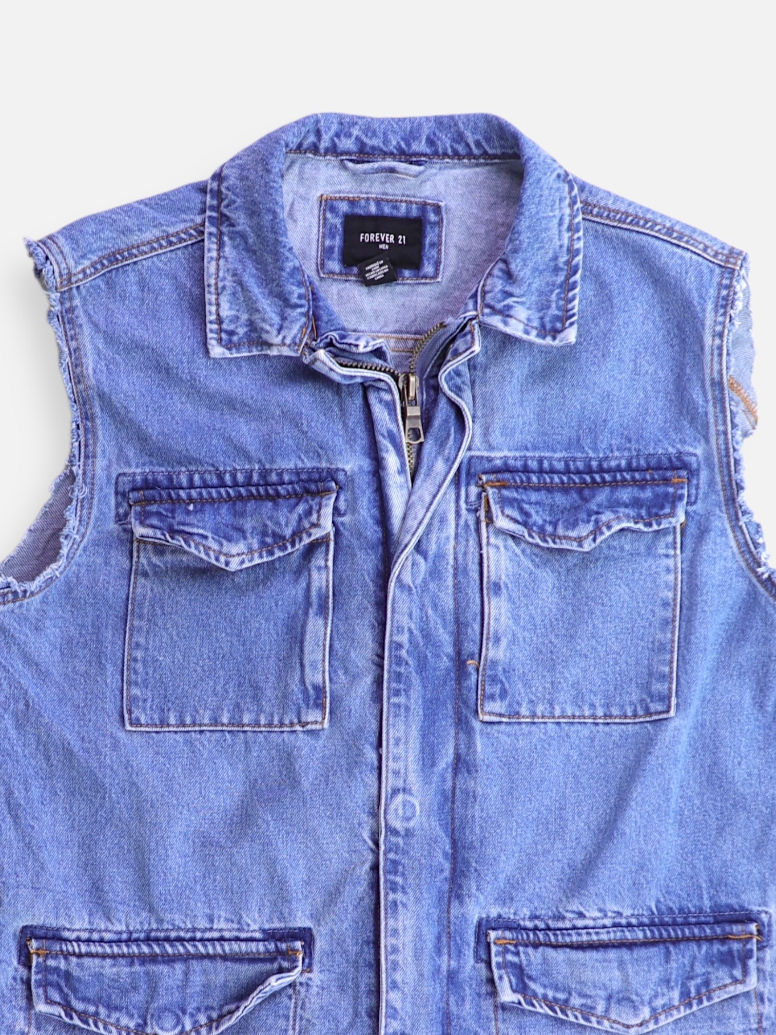 Forever 21 Chaleco Denim - Hombre - Small