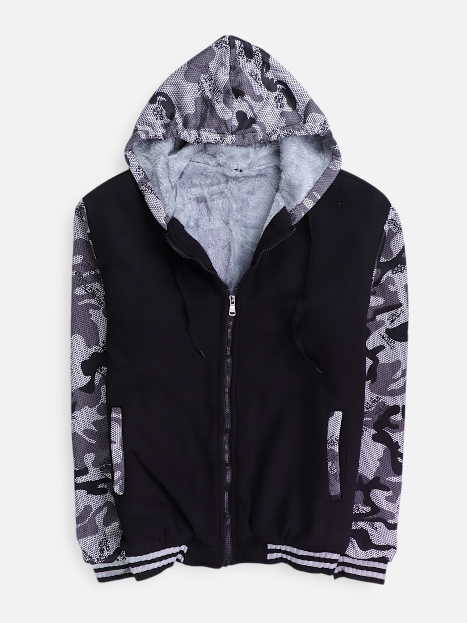 Sudadera Hoodie Color Block - Hombre - Medium