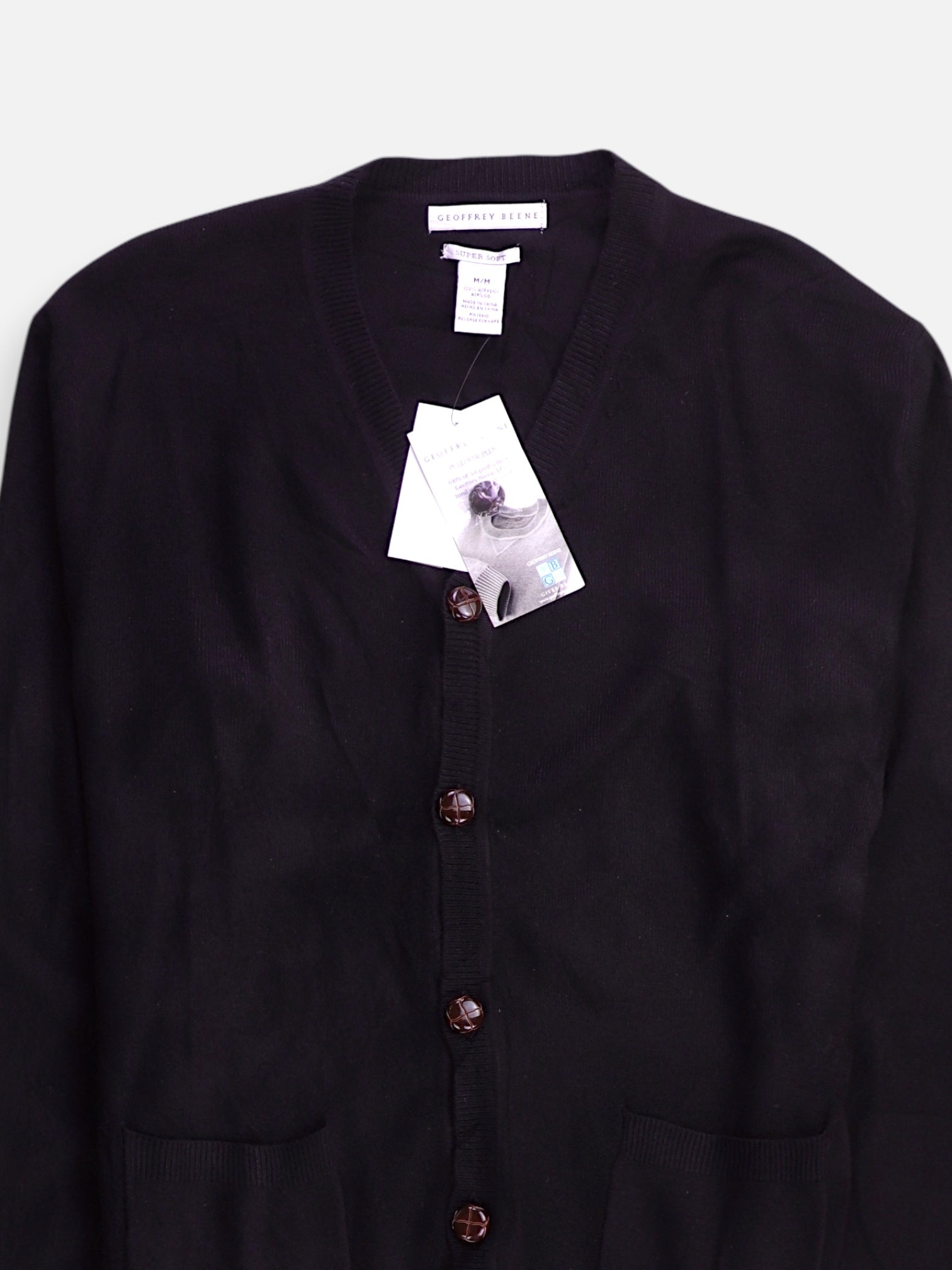 GEOFFREY BEENE  Sueter Cardigan Casual - Hombre - Medium