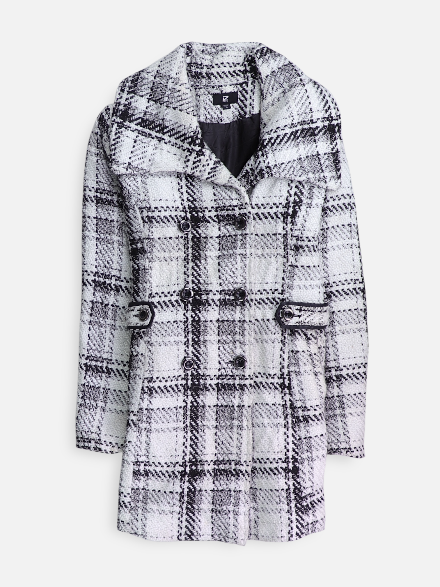 Abrigo Trench Coat Plaid Types - Mujer - XL