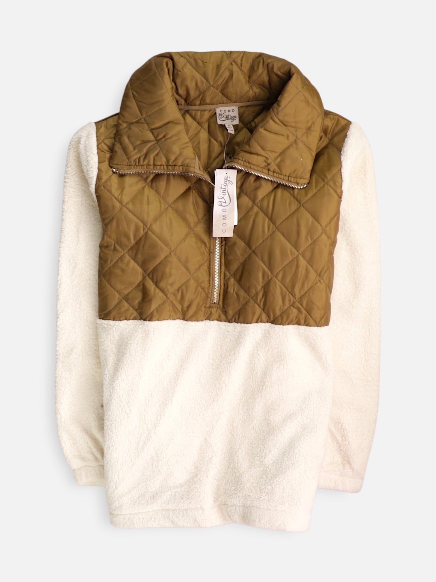 Sueter Fleece Color Block - Mujer - 2XL