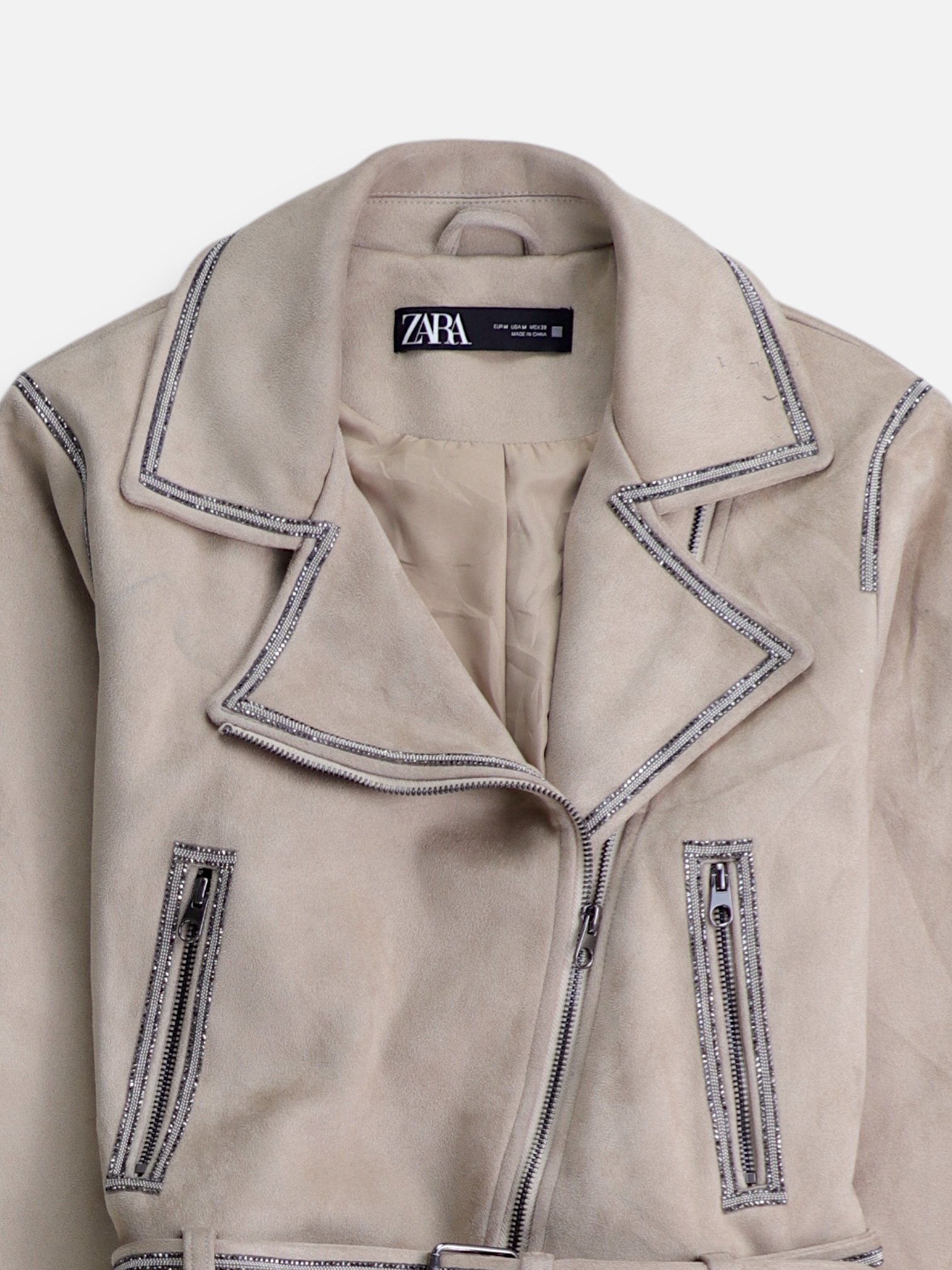 ZARA Chaqueta Vaquero Suede - Mujer - Medium