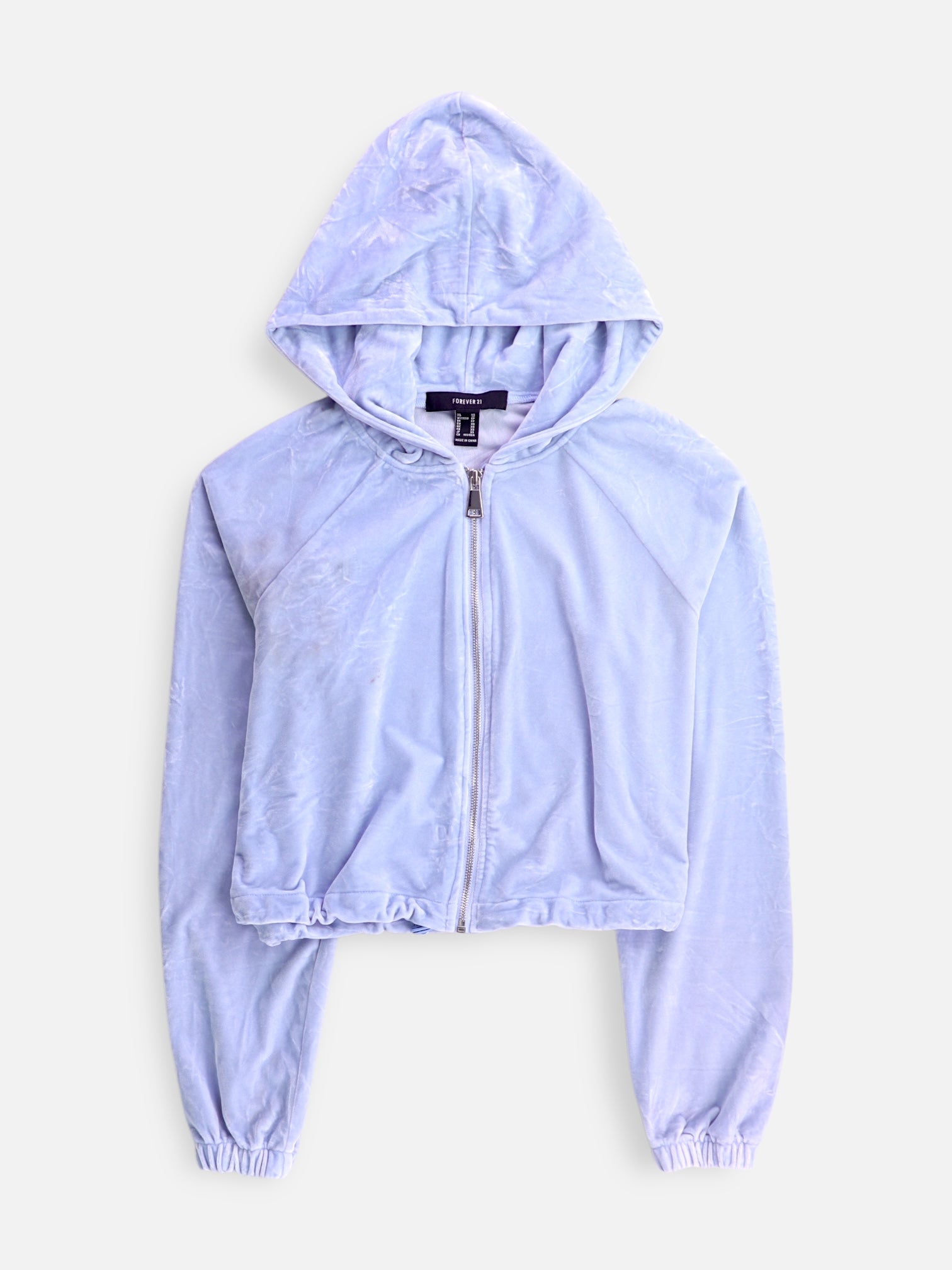 Forever 21 Sudadera Hoodie Crop Top - Mujer - XS