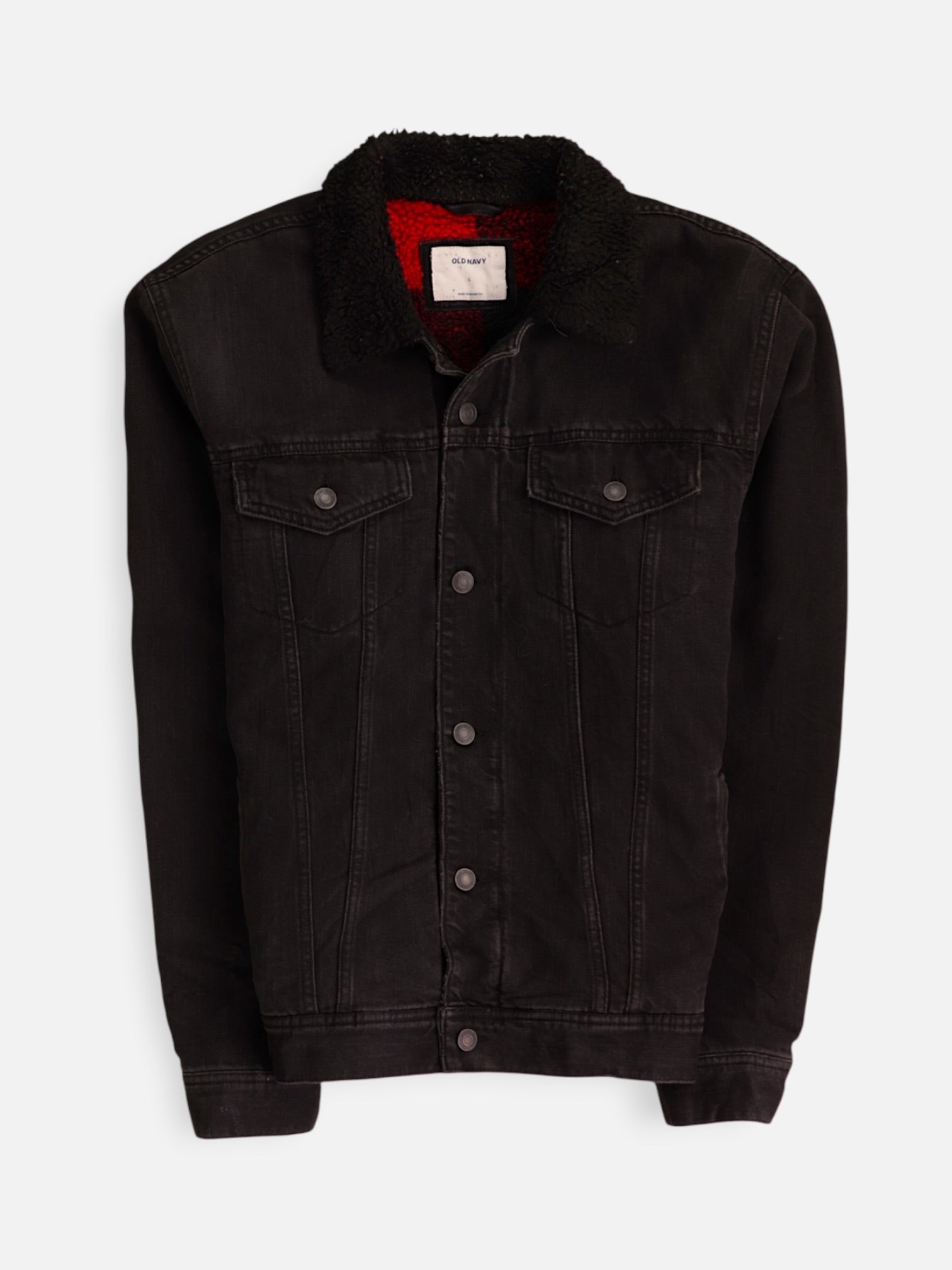 Old Navy Chaqueta Sherpa Trucker Denim - Hombre - Large