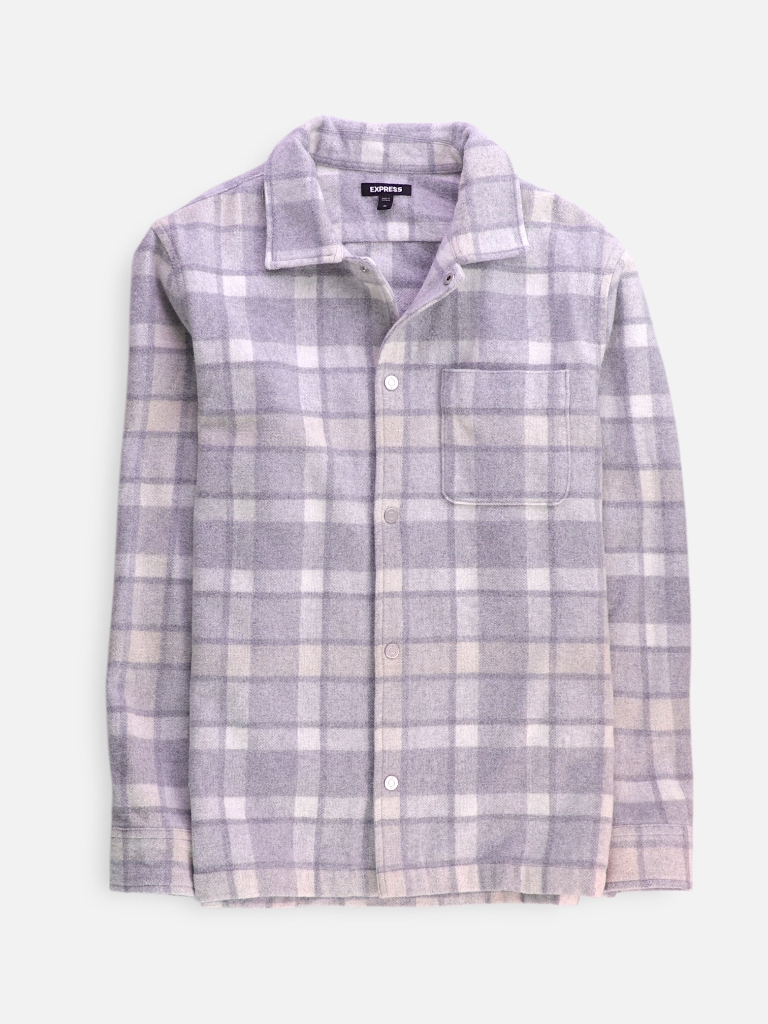 EXPRESS Chaqueta Sobrecamisa Color Block - Hombre - Medium