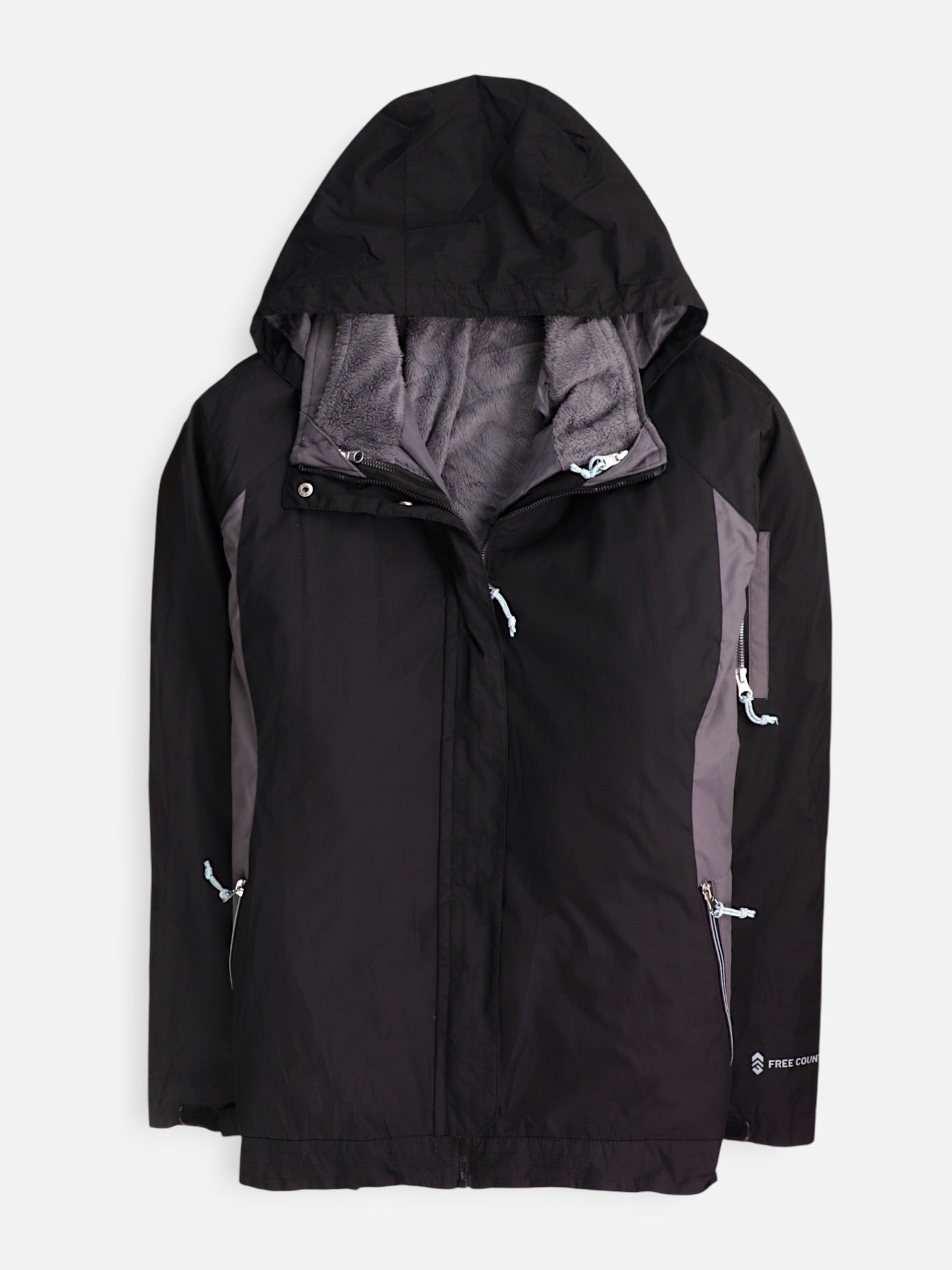FREE COUNTY Chaqueta Impermeable Color Block - Mujer - 2XL