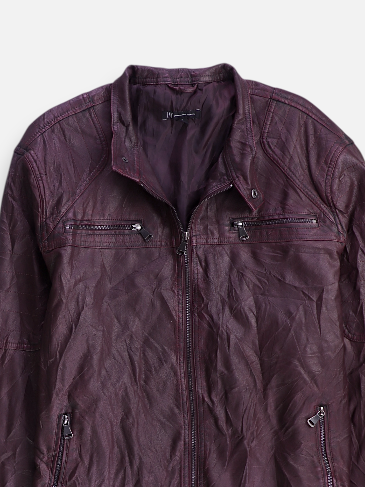 I.N.C Chaqueta Casual Cuero - Hombre - 2XL