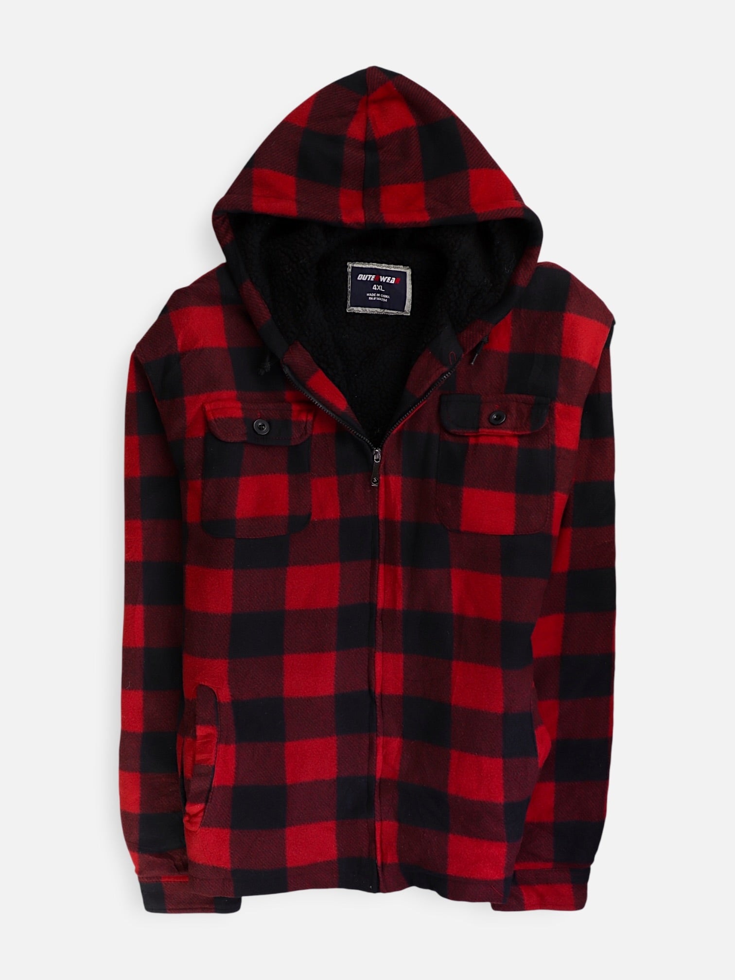 Sudadera Hoodie Color Block - Hombre - 4XL