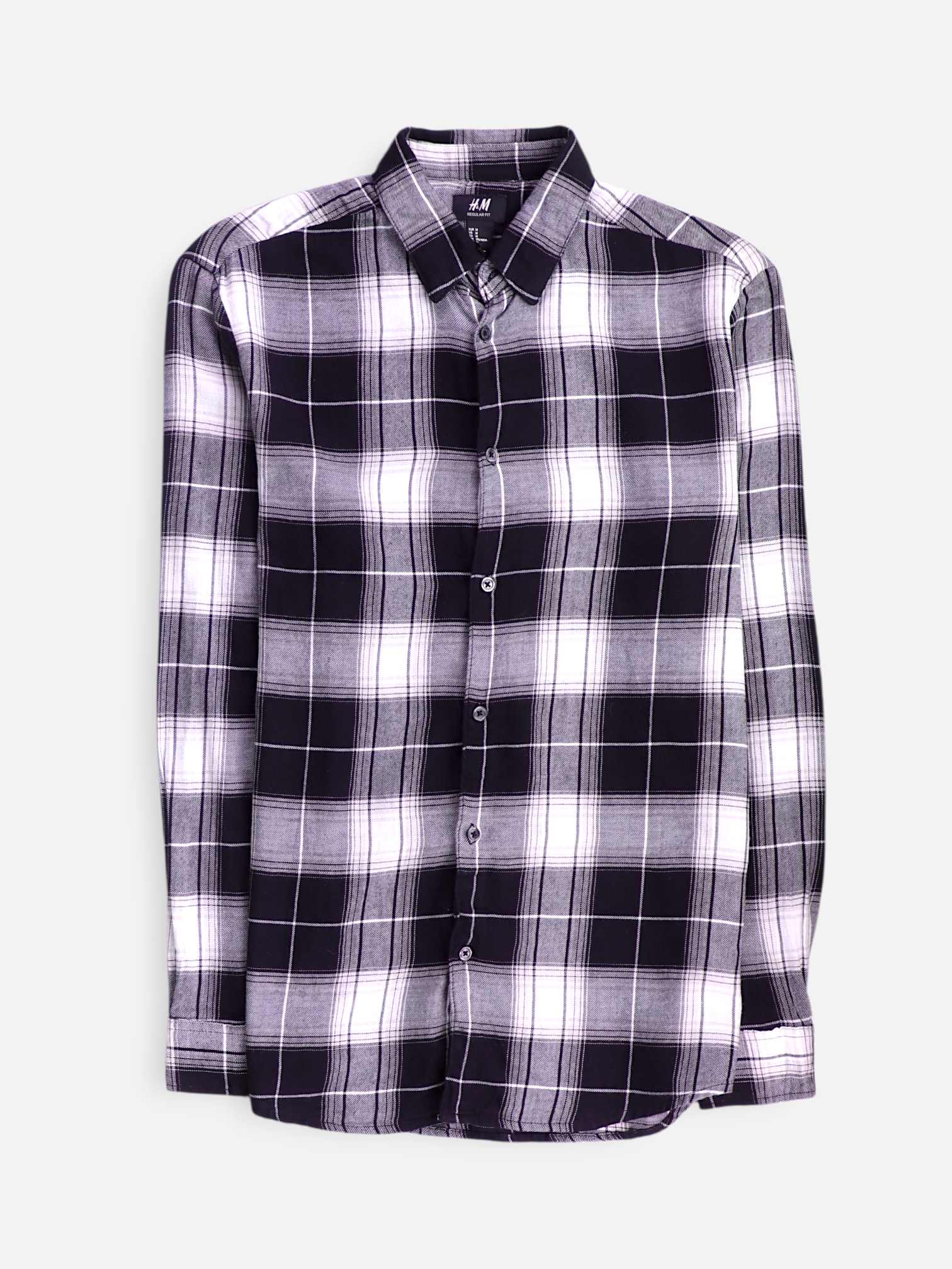 H&M Camisa Color Block - Hombre - Medium