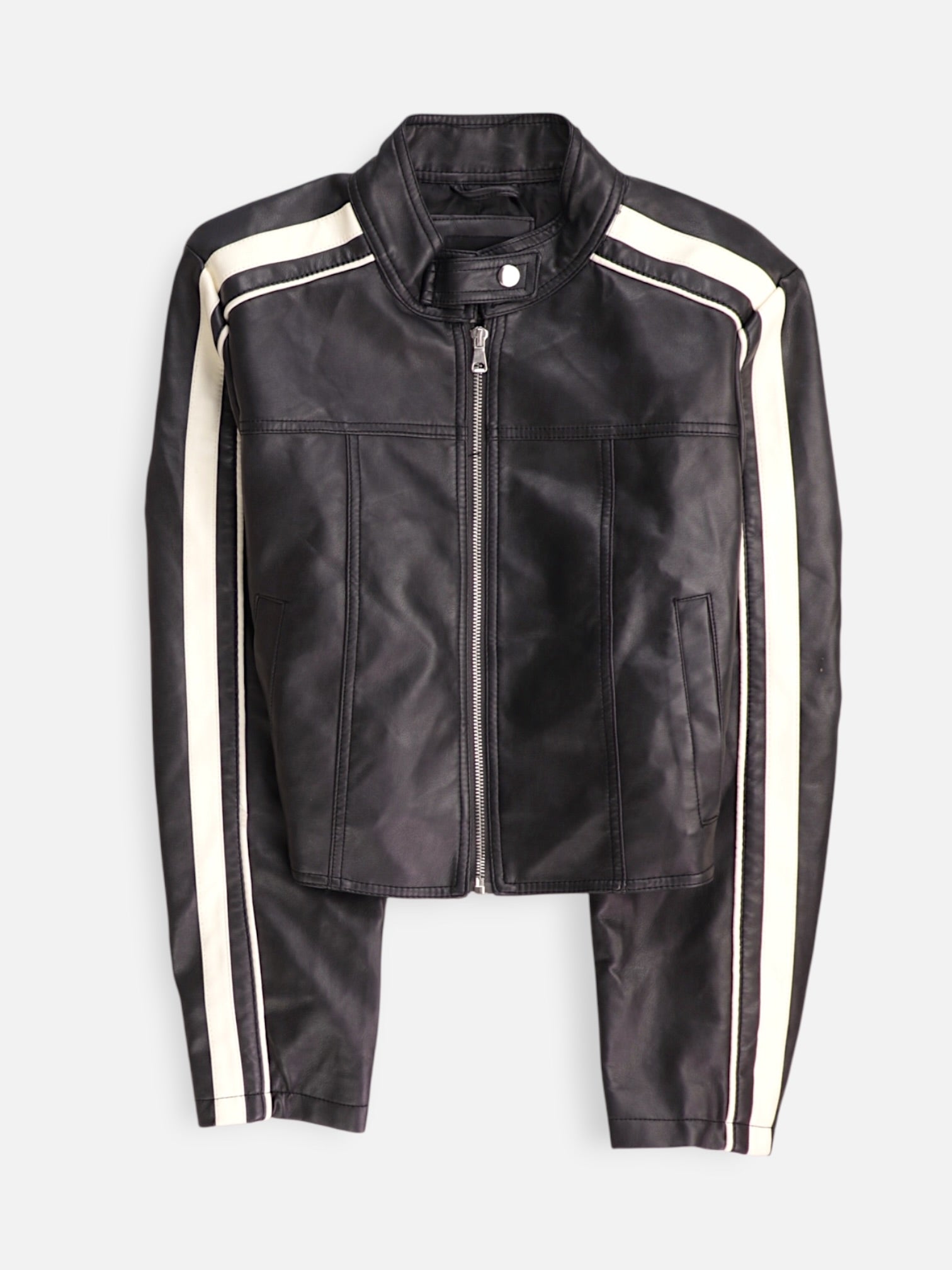 Chaqueta Cuero Crop Top - Mujer - XL