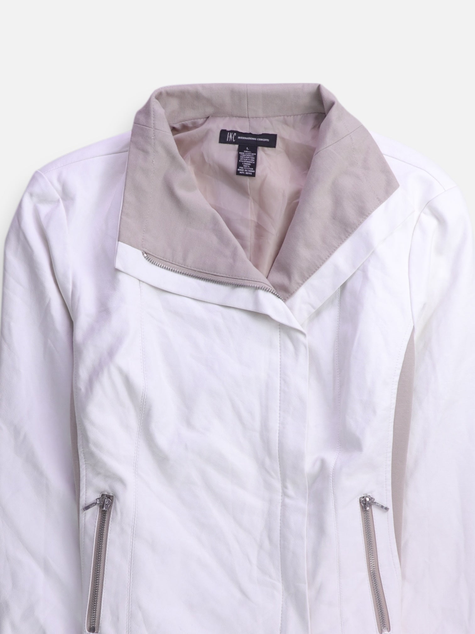 I.N.C Chaqueta Casual Cuero - Mujer - Large