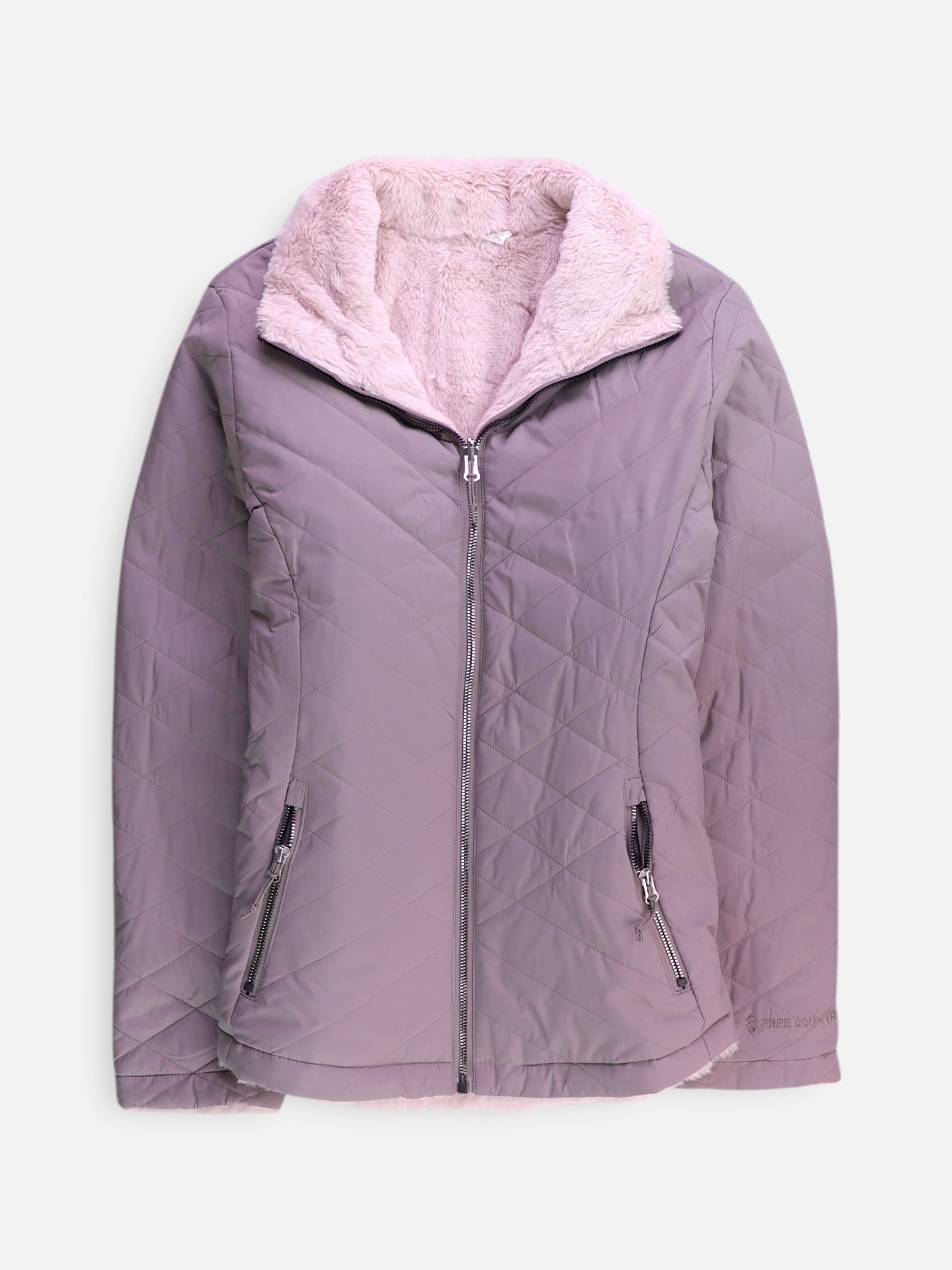 FREE COUNTY Chaqueta Impermeable Reversible - Mujer - Medium