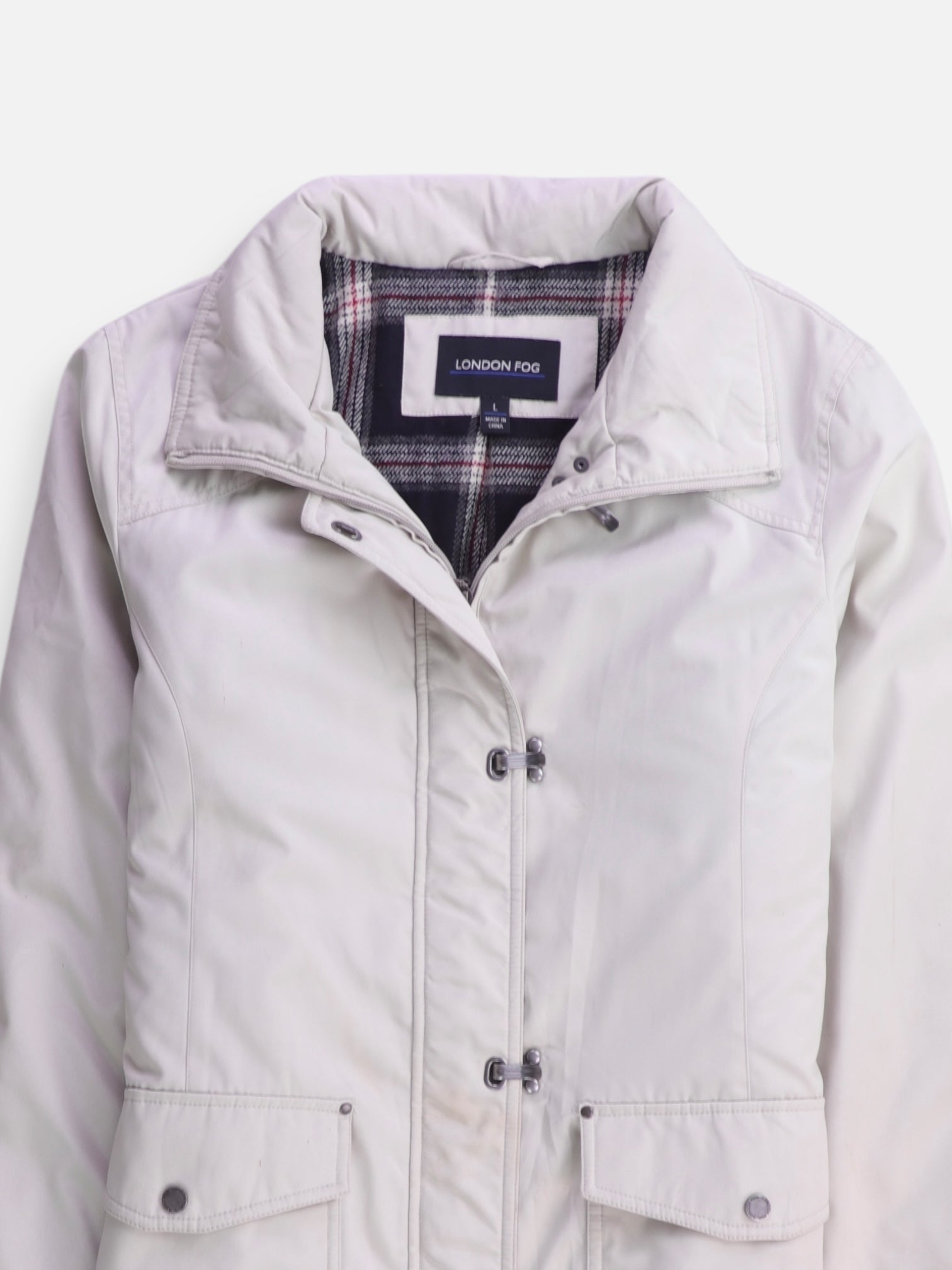 LONDON FOG Chaqueta Casual Impermeable - Mujer - Large