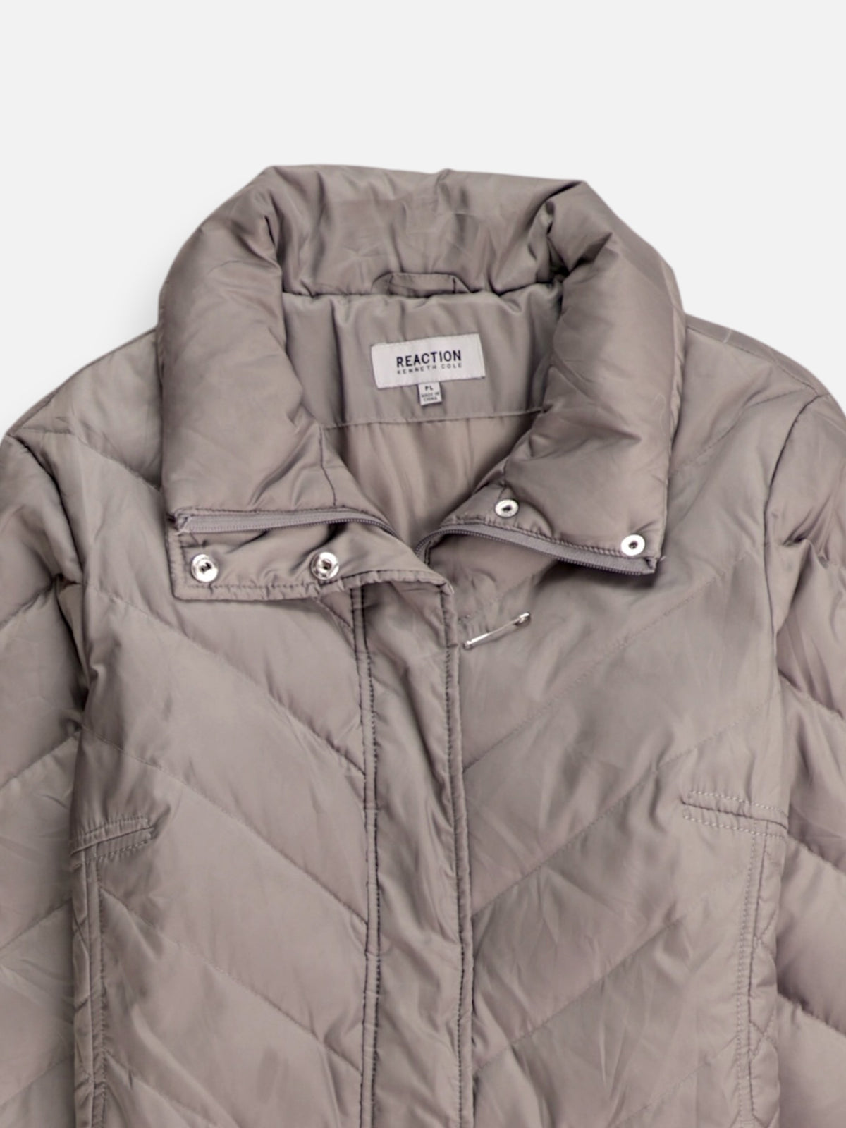Kenneth Cole Abrigo Impermeable Puffer - Mujer - L PETITE