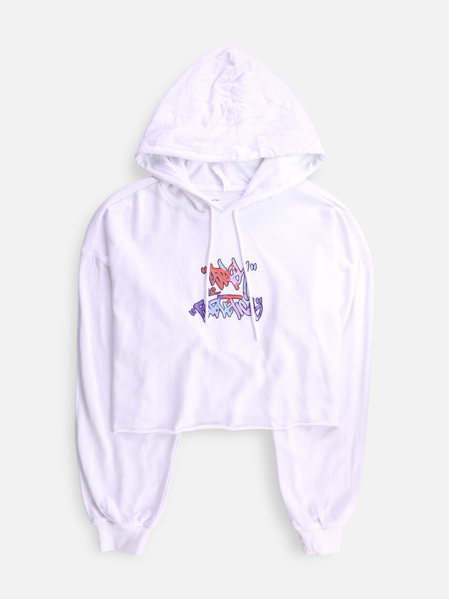 Sudadera Hoodie Crop Top - Mujer - Large