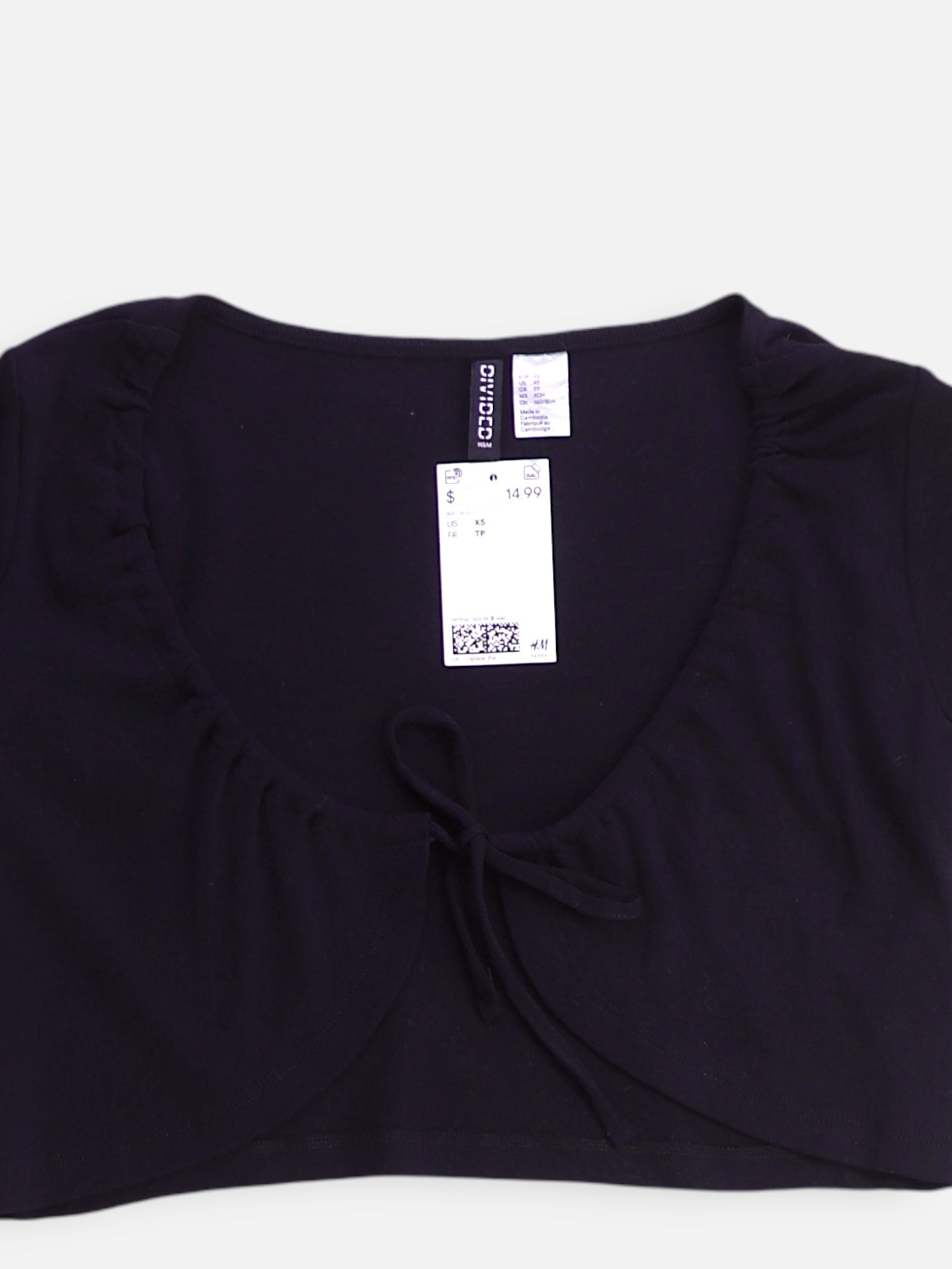 H&M Blusa Crop Top - Mujer - XS