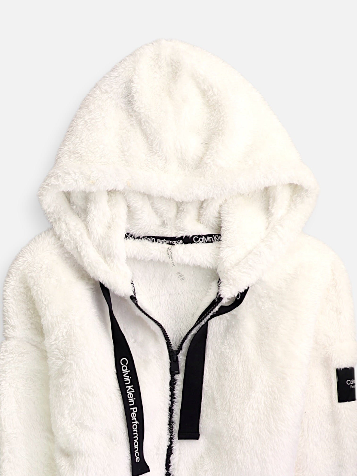 Calvin Klein Sudadera Hoodie Teddy - Mujer - Medium