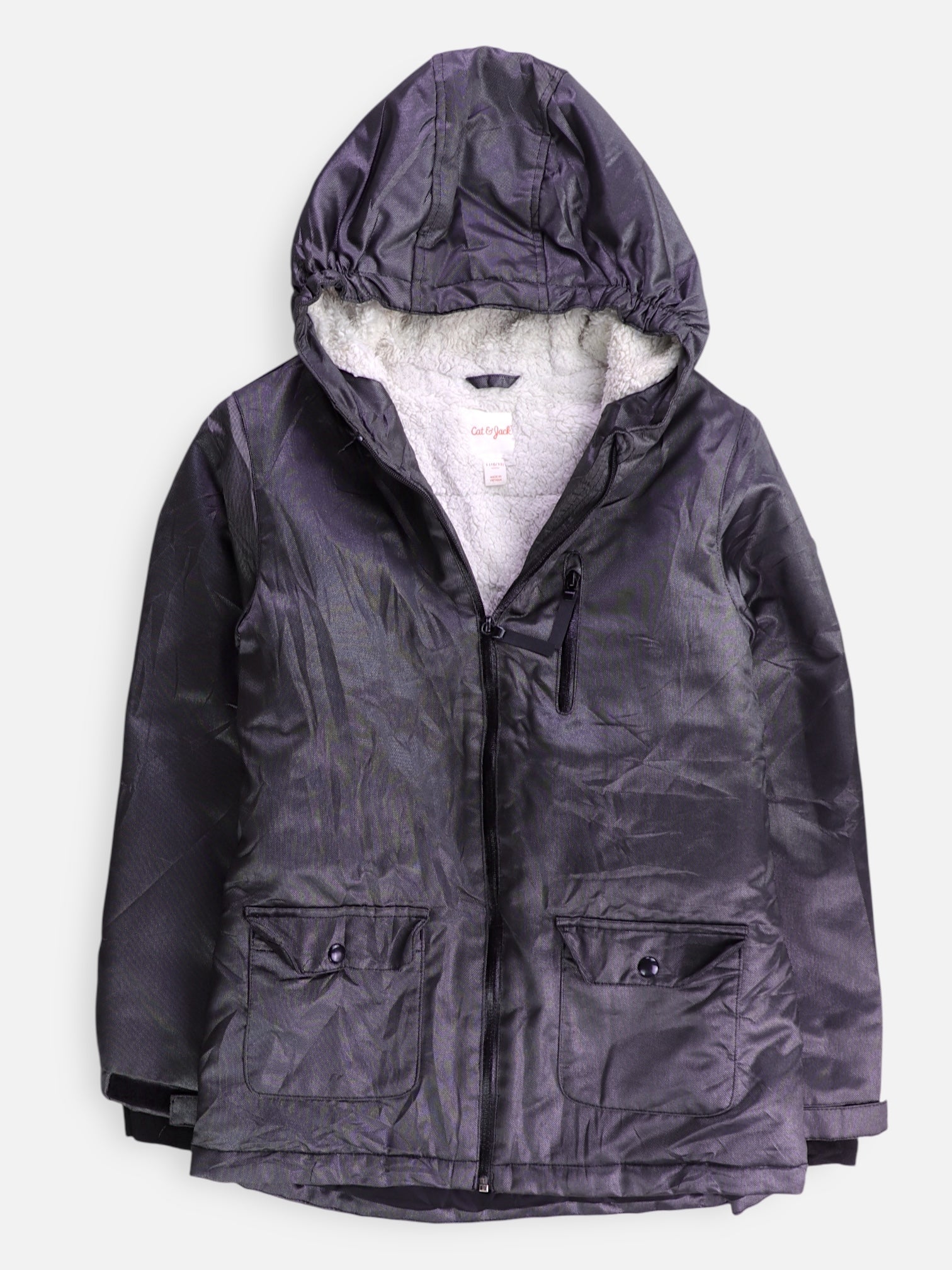 Cat & Jack  Chaqueta Impermeable Basic - Niño - Large - 10-12Y (Años)
