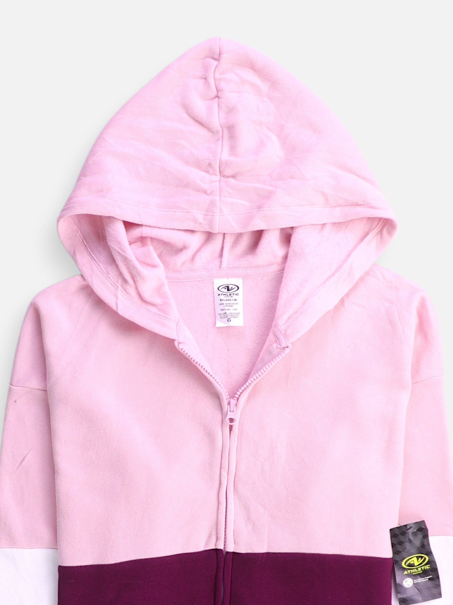 ATHLETIC Sudadera Hoodie Color Block - Niña - 2XL - 18-20Y (Años)