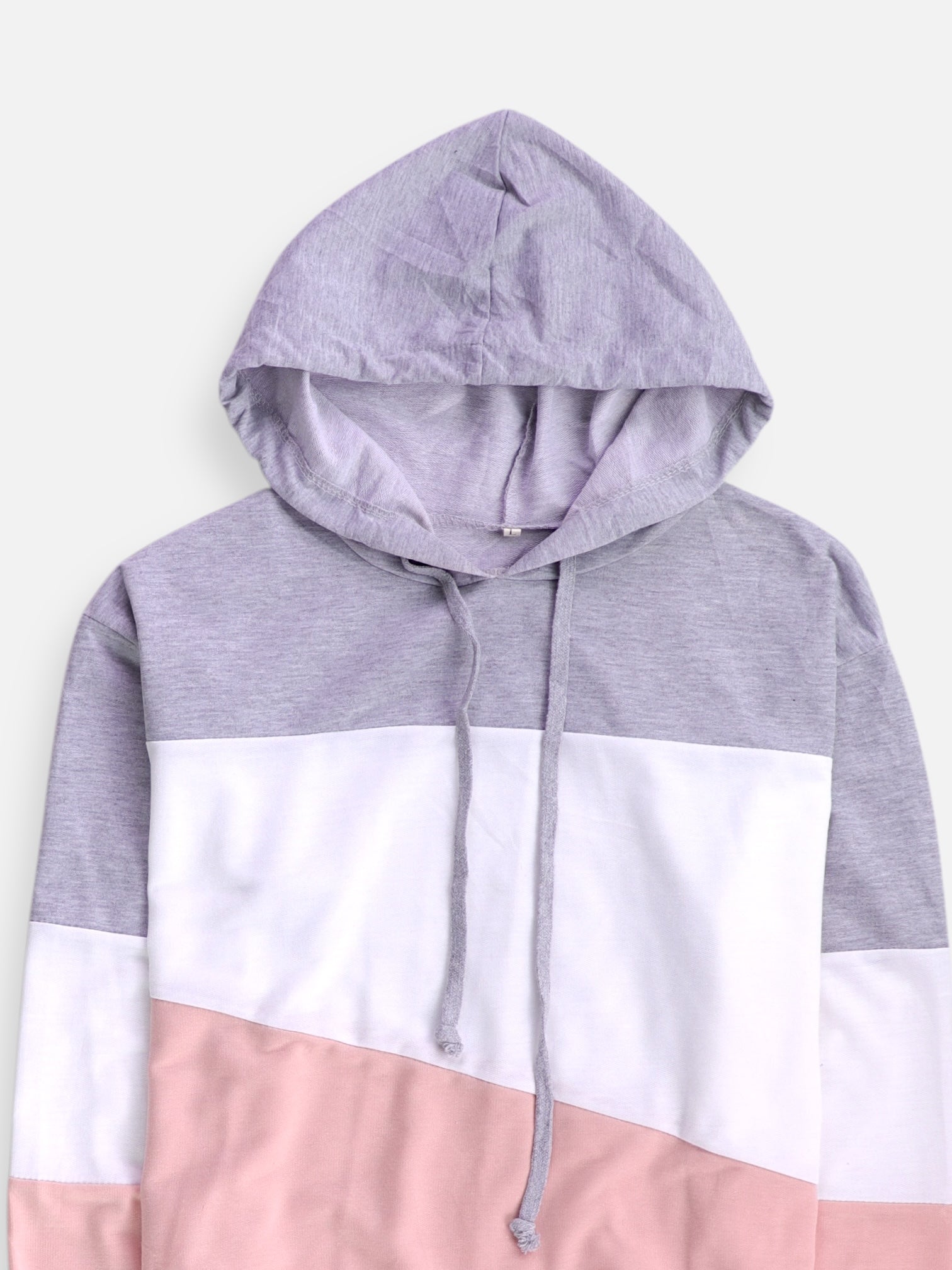 Sudadera Hoodie Color Block - Mujer - Large