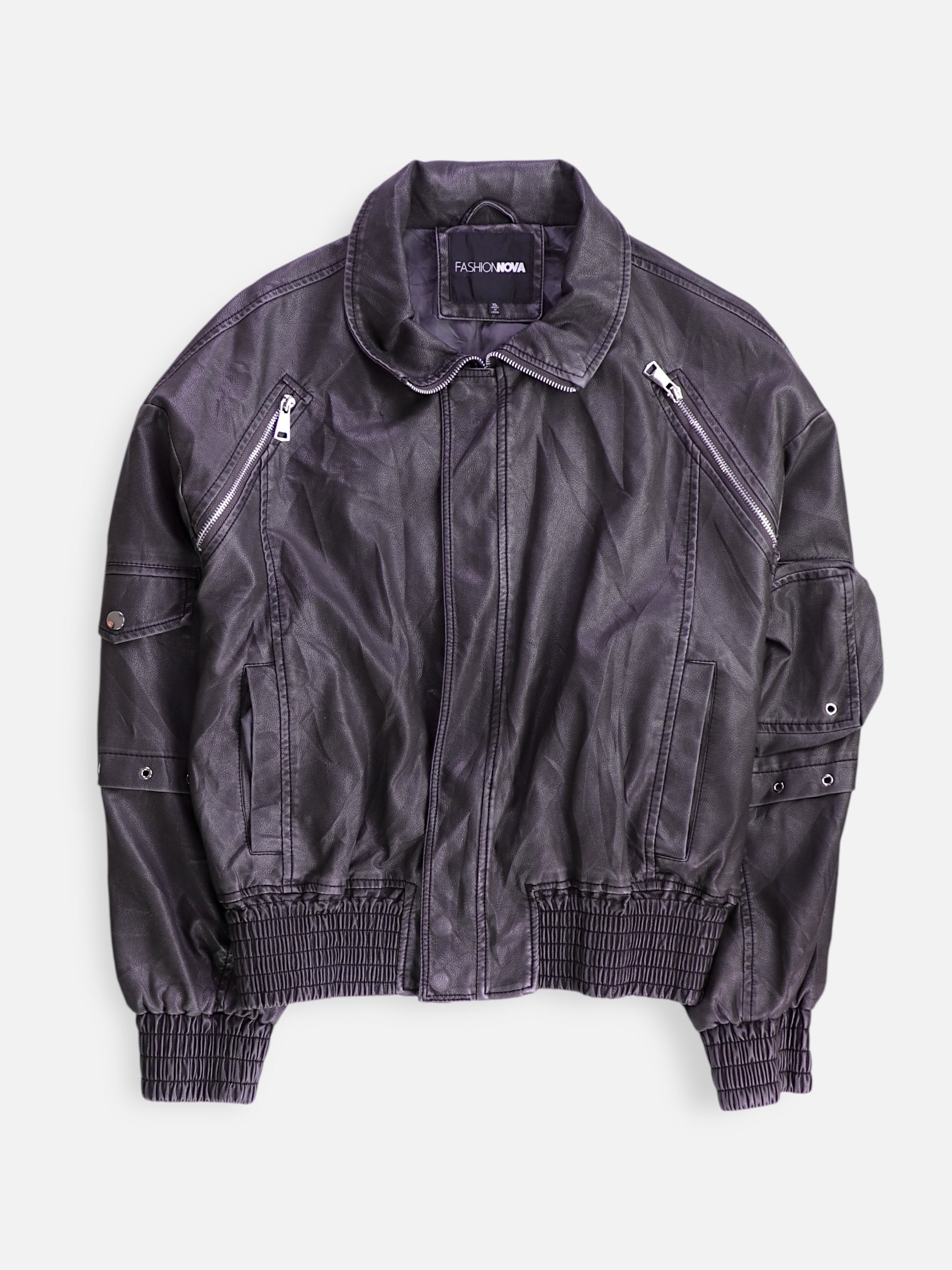 Fashionnova Chaqueta Casual Cuero - Mujer - XL