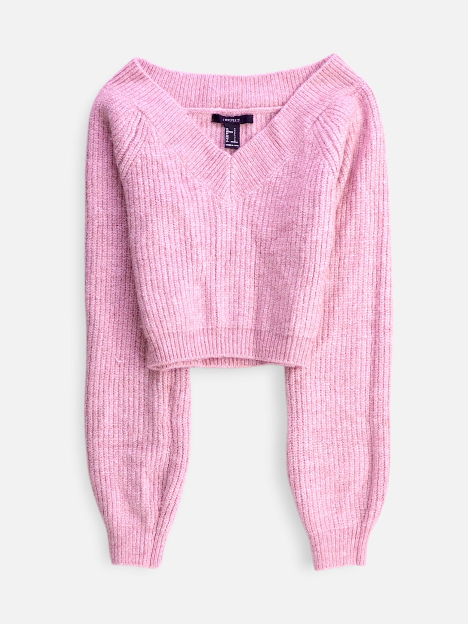 Forever 21 Sueter Knit Crop Top - Mujer - Small
