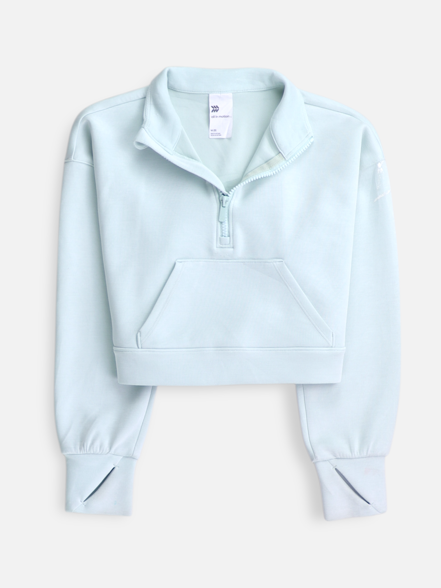 All In Motion Sudadera Fleece Crop Top - Niña - Medium - 7-8Y (Años)