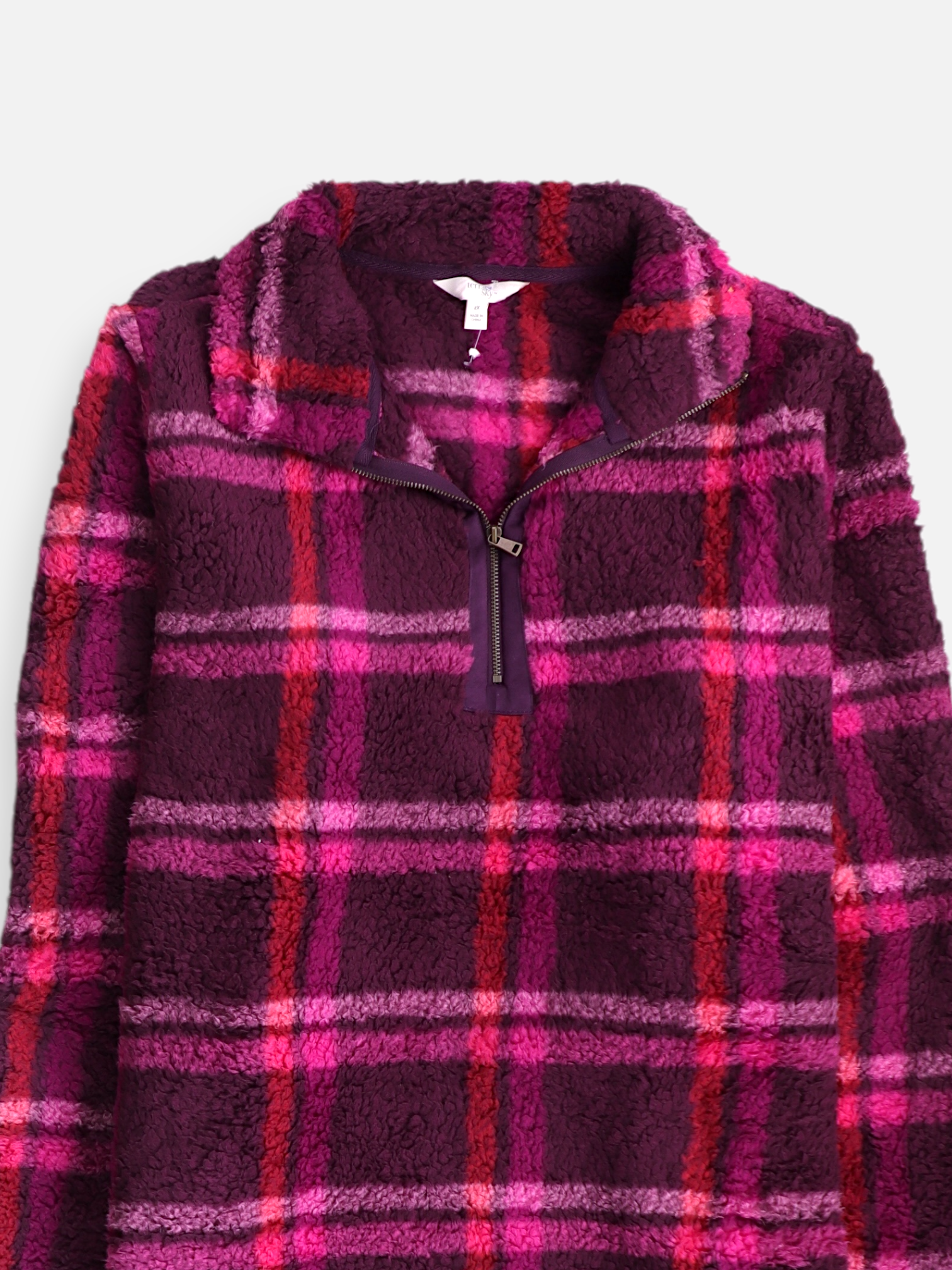 Sueter Fleece Color Block - Mujer - 2XL