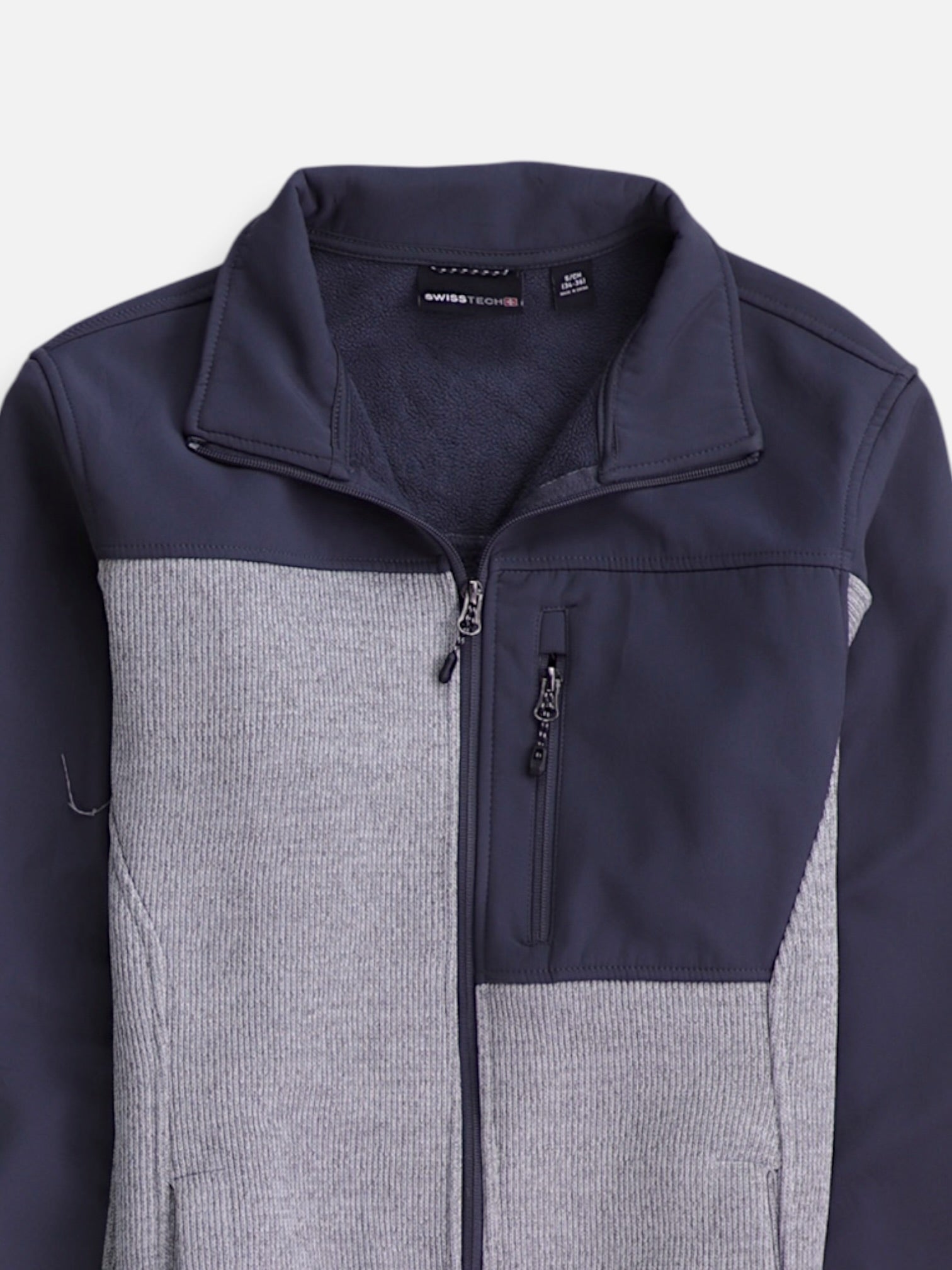 SwissTech Sudadera Fleece Color Block - Hombre - Small