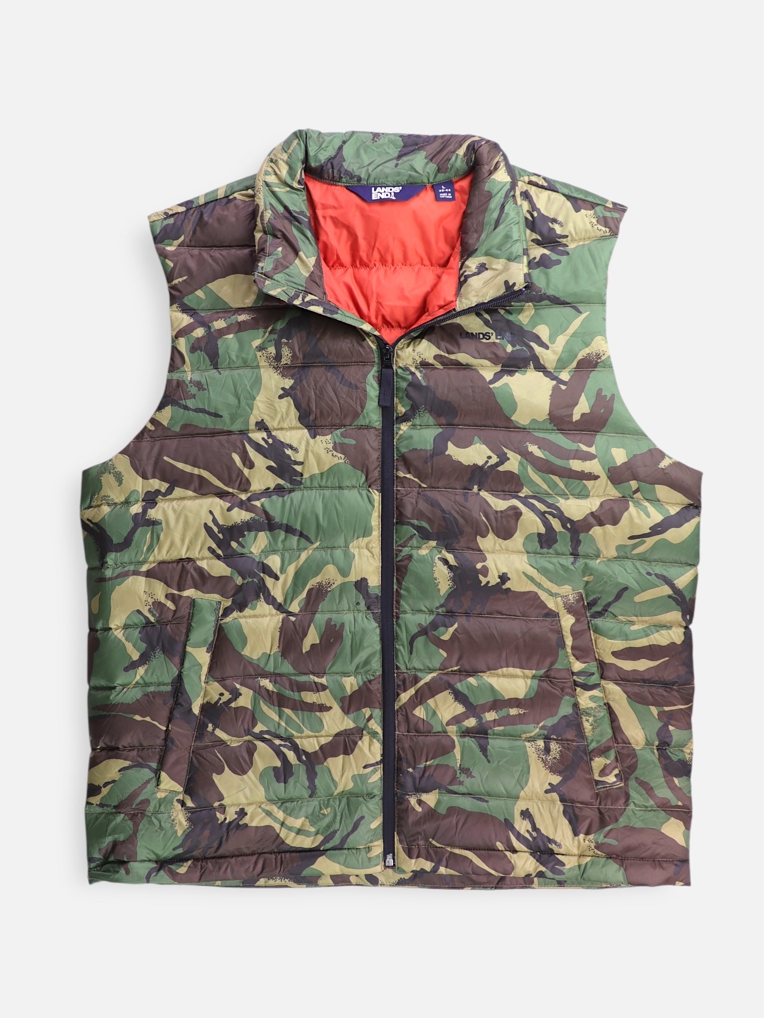 LANDS END Chaleco Impermeable - Hombre - Large