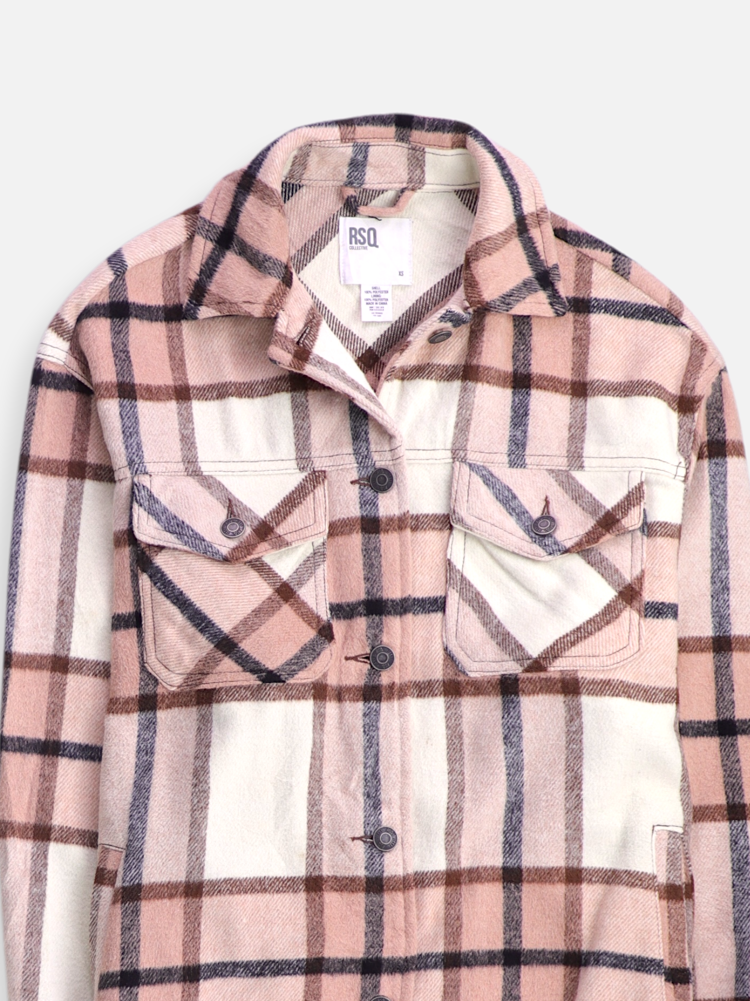 Chaqueta Sobrecamisa Color Block - Mujer - XL