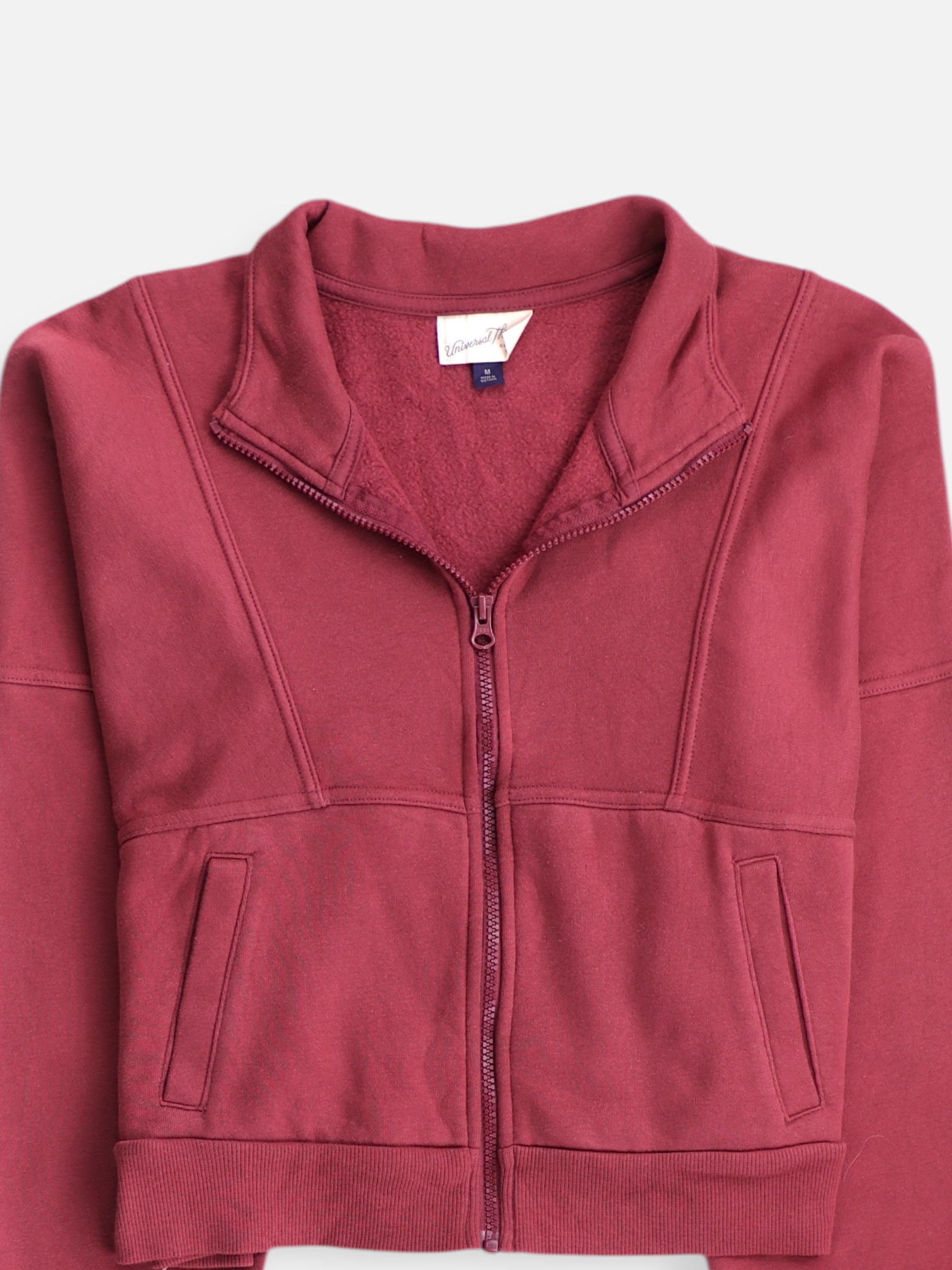 Universal Thread Sudadera Fleece Crop Top - Mujer - Medium