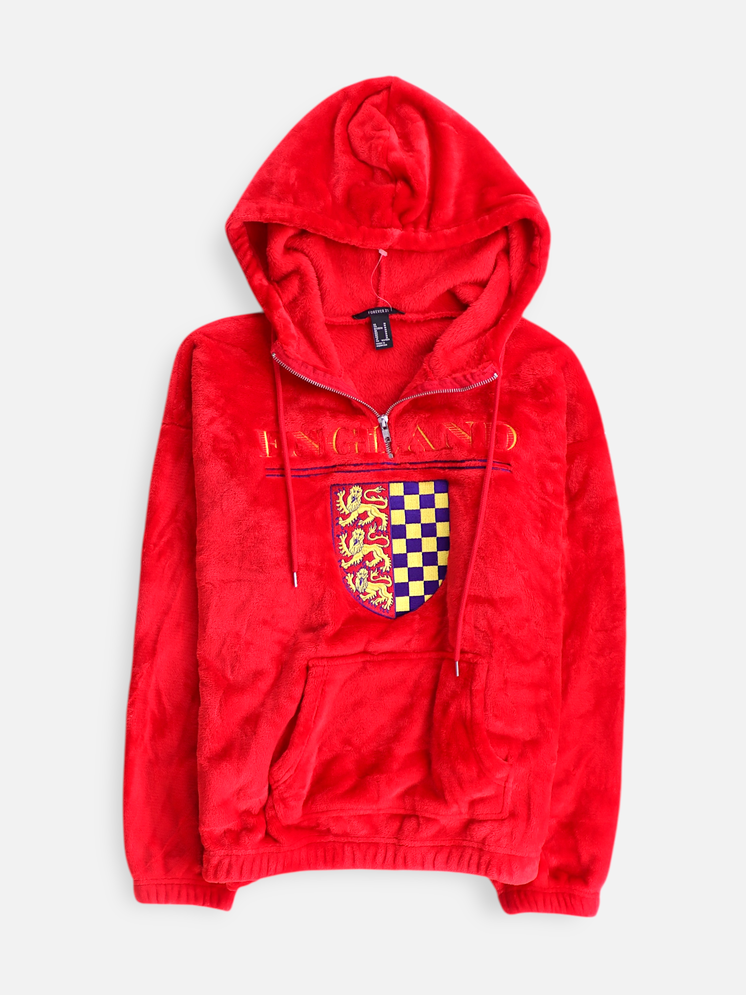 Forever 21 Sudadera Hoodie Teddy - Mujer - Medium