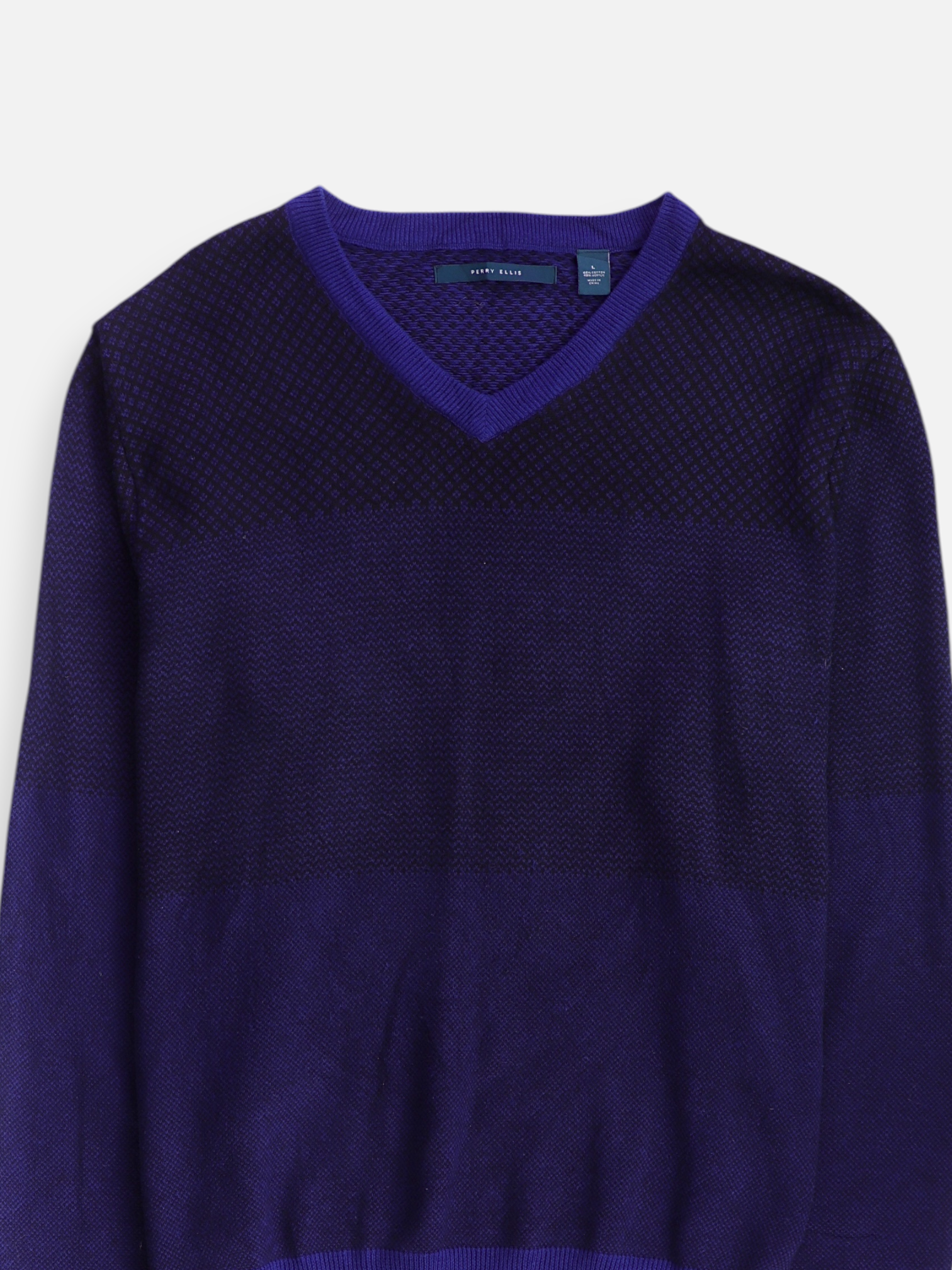 Perry Ellis Sueter Knit Casual - Hombre - Large