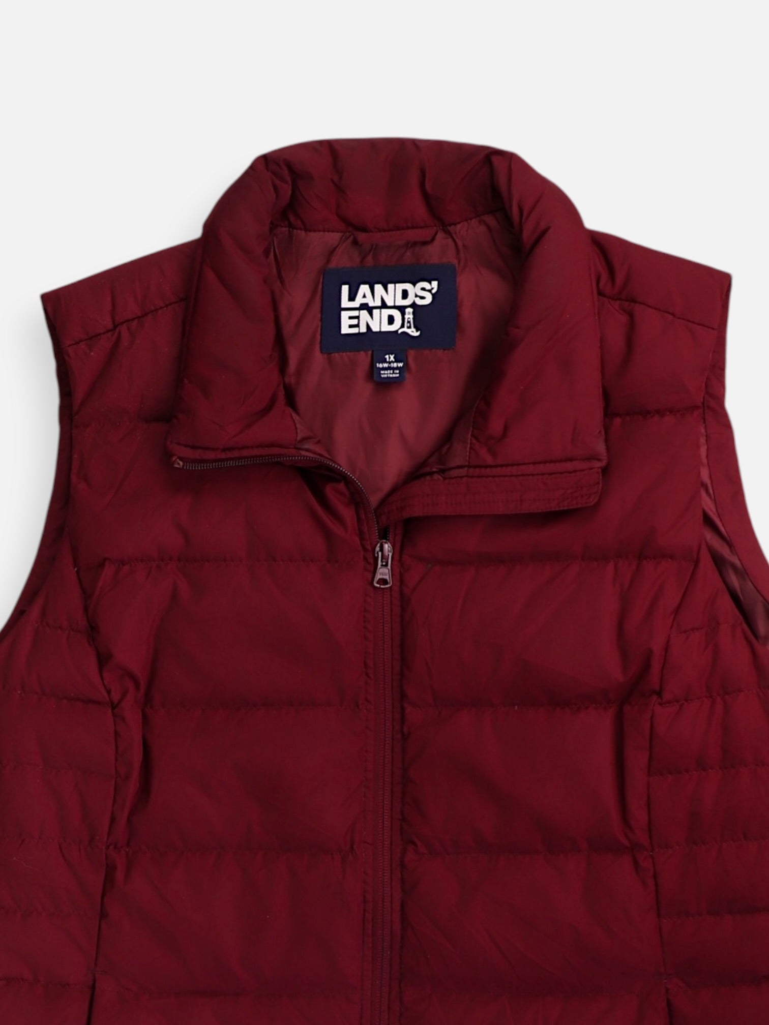 LANDS END Chaleco Puffer - Mujer - XL