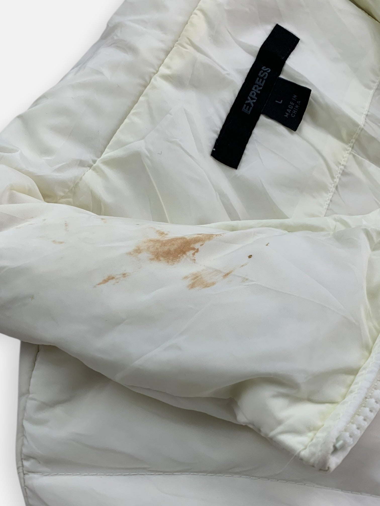 EXPRESS Chaqueta Puffer Impermeable - Mujer - Large