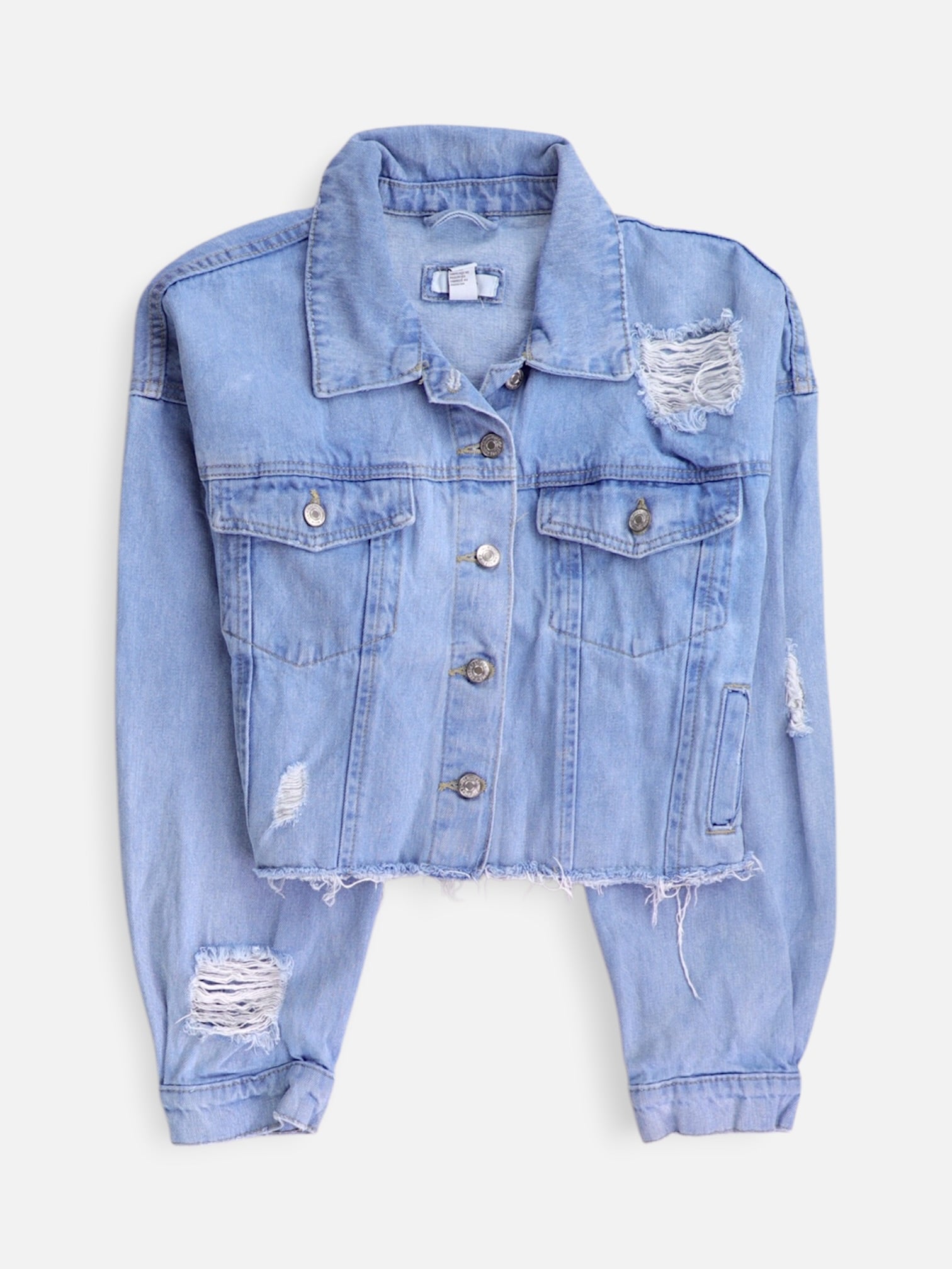 Forever 21 Chaqueta Denim  Crop Top - Mujer - Large