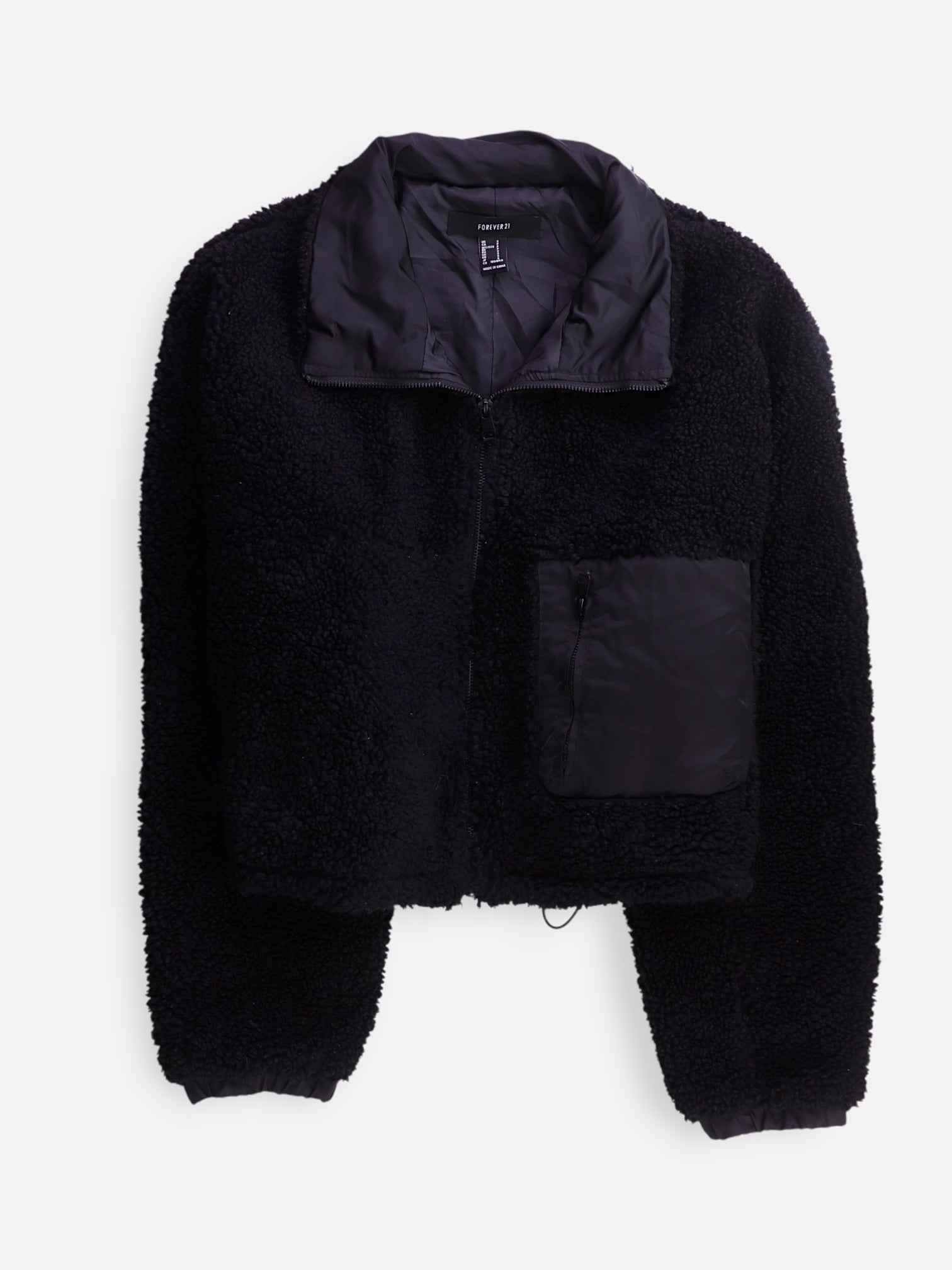 Forever 21 Chaqueta Casual Teddy - Mujer - Small
