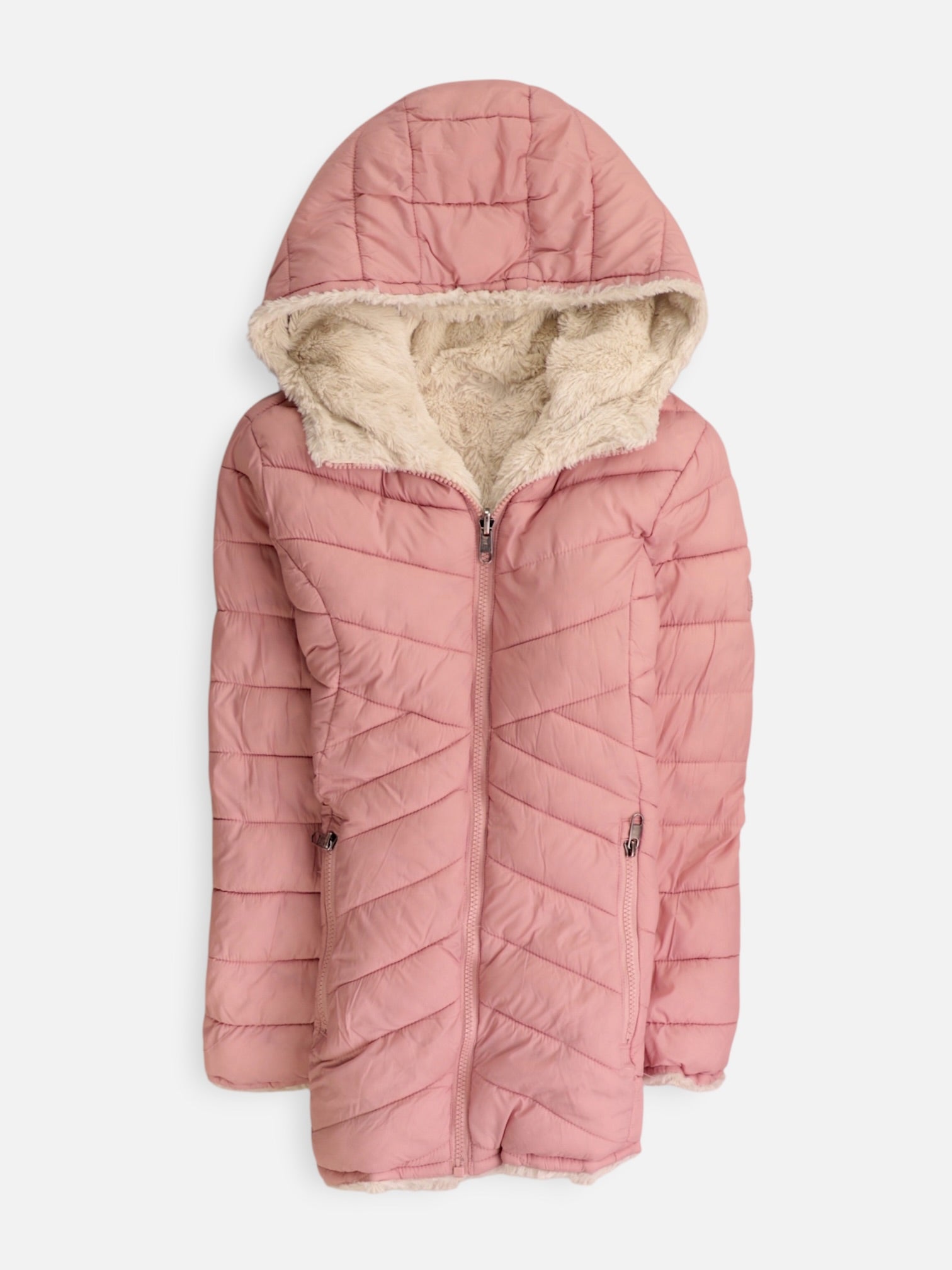 Steve Madden Chaqueta Puffer Reversible - Niña - Medium - 10-12Y (Años)