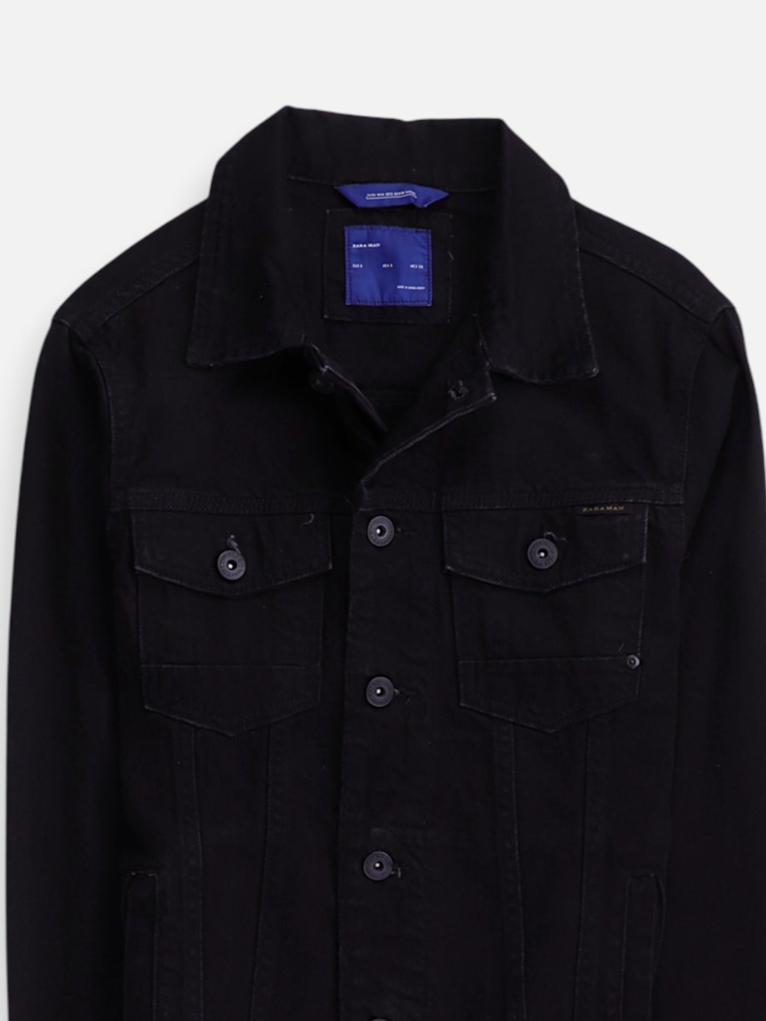 ZARA Chaqueta Denim  Basic - Hombre - Small
