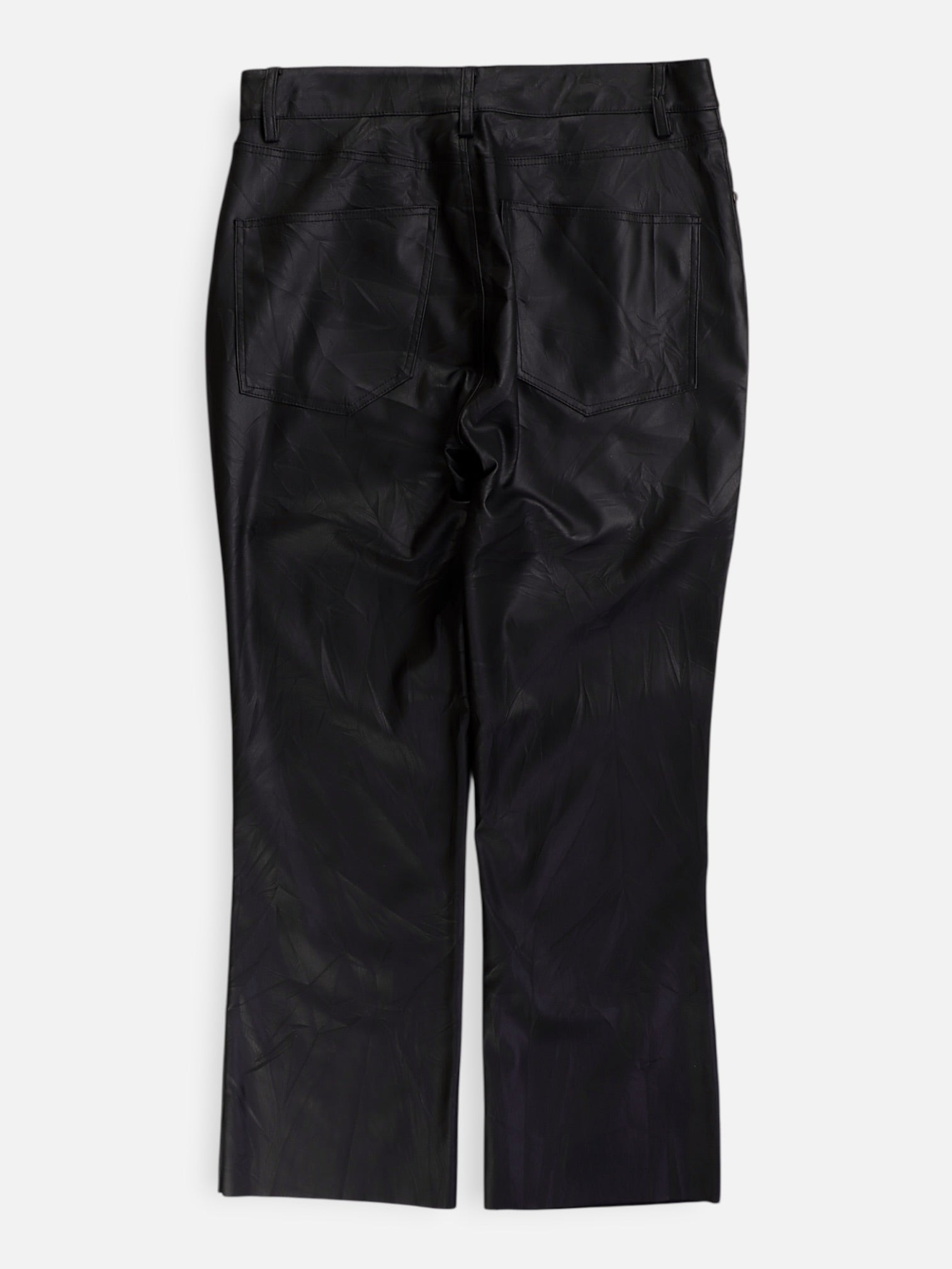 ZARA Pantalon Regular Fit Cuero - Mujer - 6
